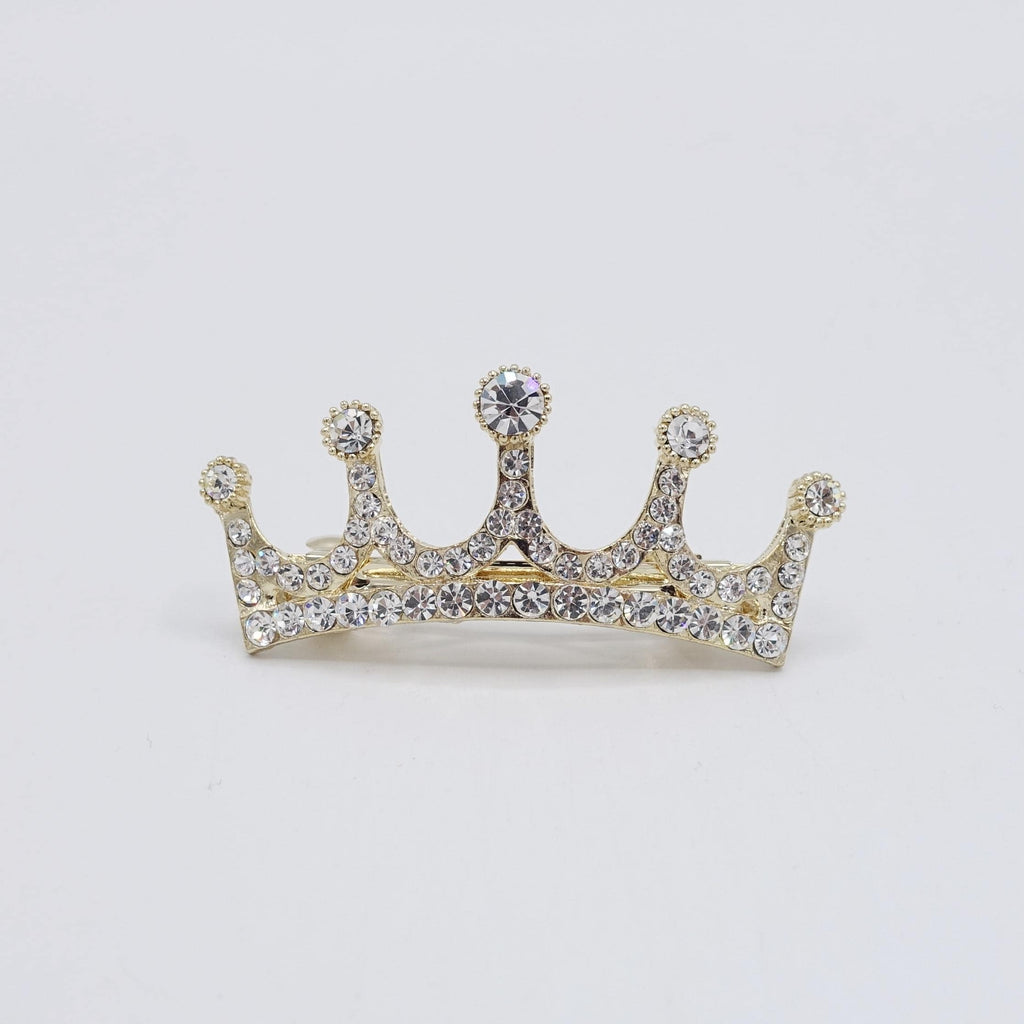 tiara hair barrette, bridal hair barrette, rhinestone hair barrette for women
