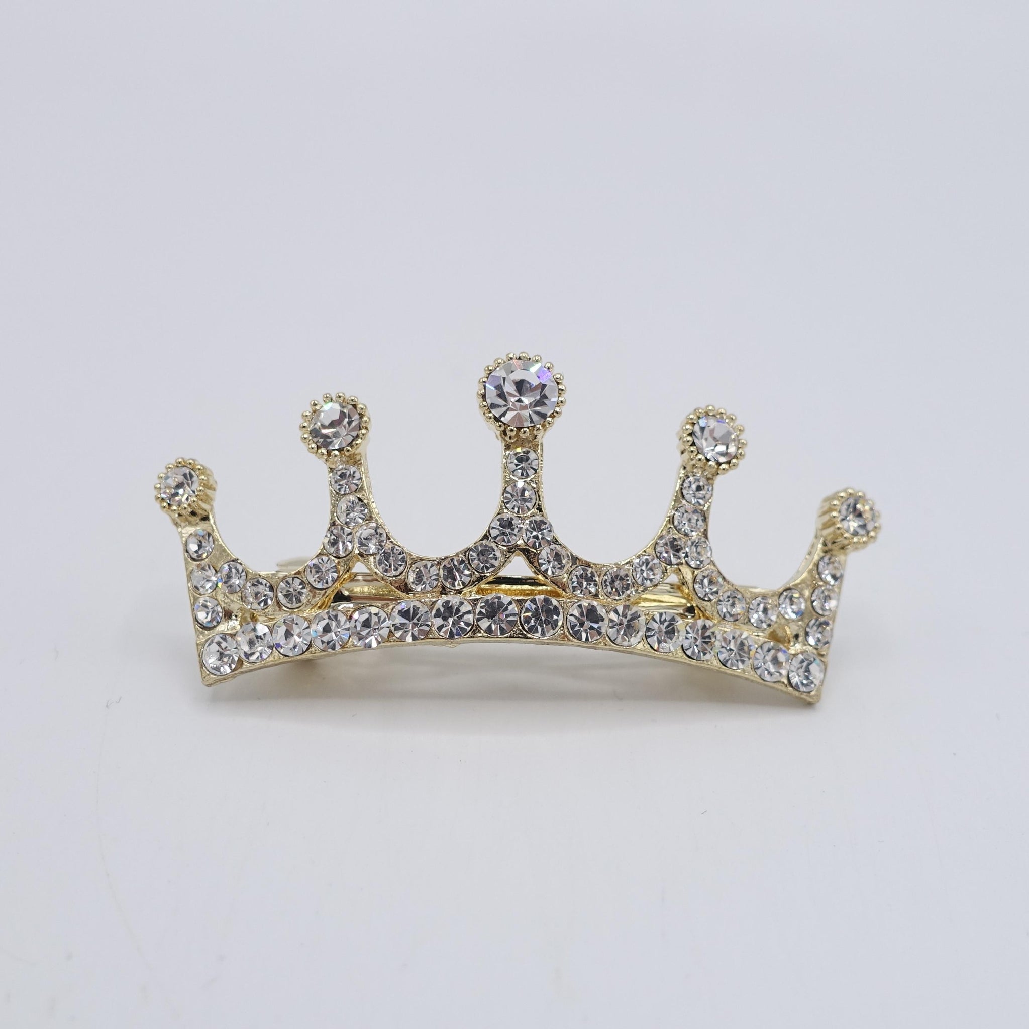 tiara hair barrette, bridal hair barrette, rhinestone hair barrette for women