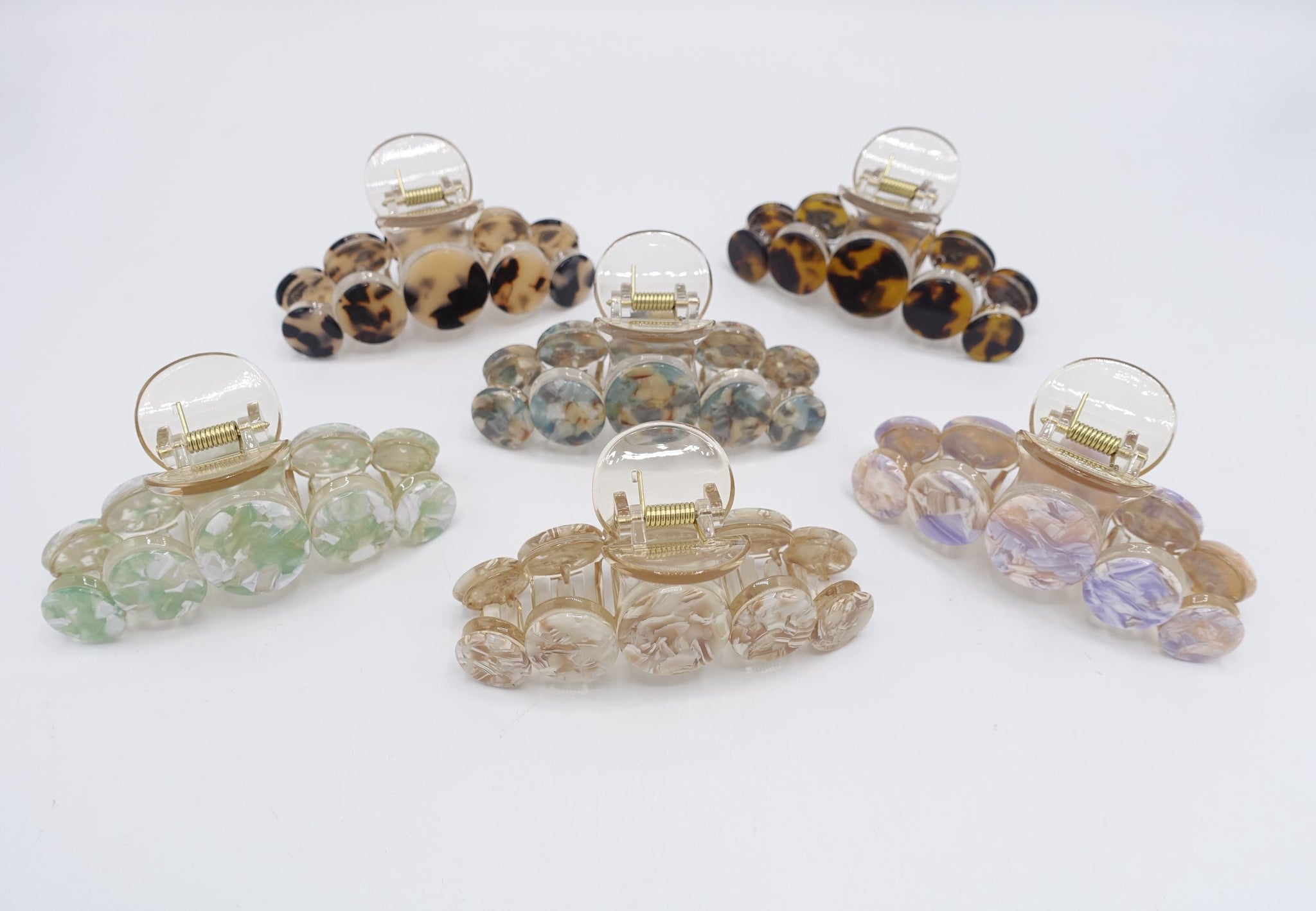 marble hair claw, cellulose acetate hair claw for women