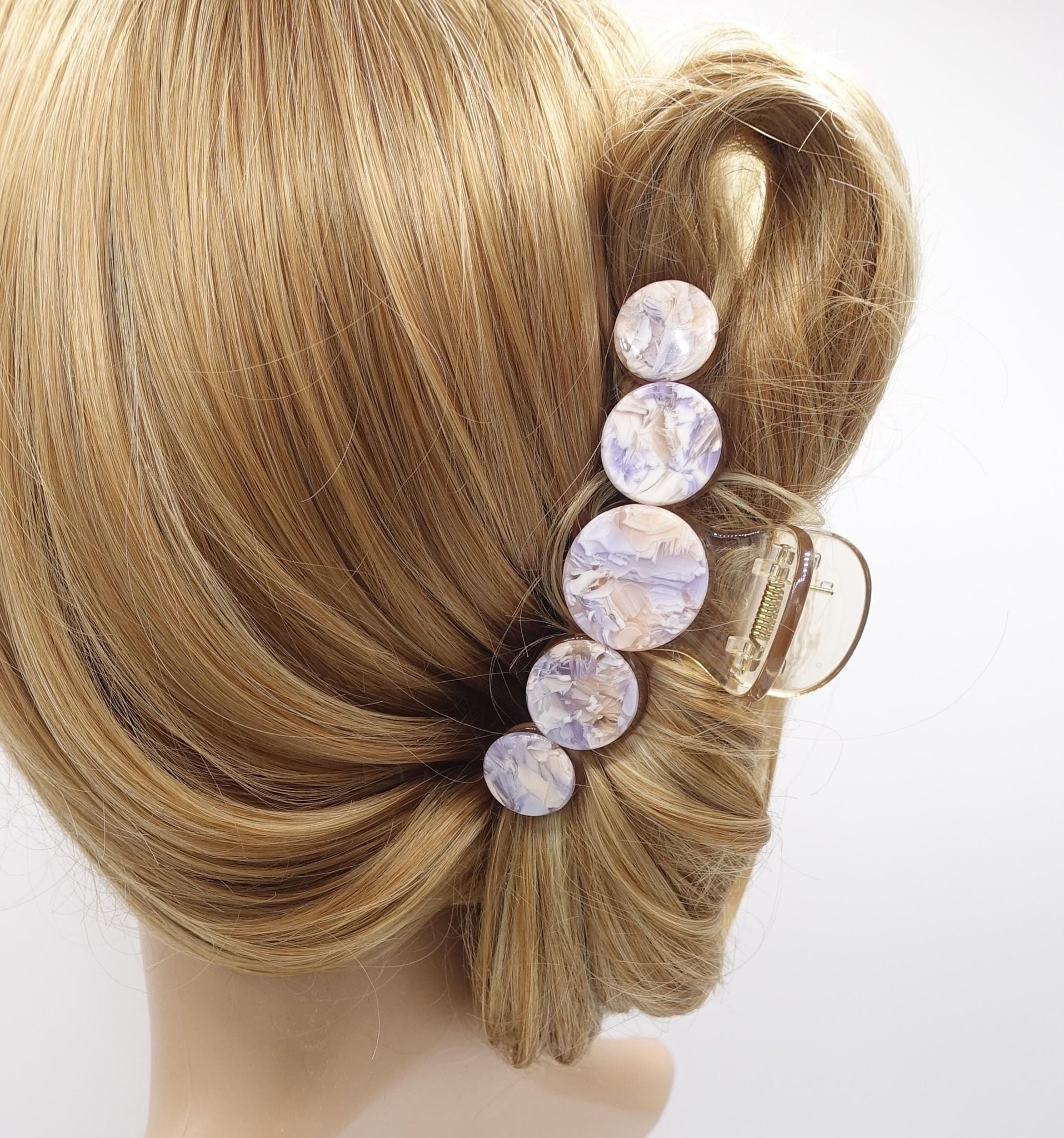 marble hair claw, cellulose acetate hair claw for women