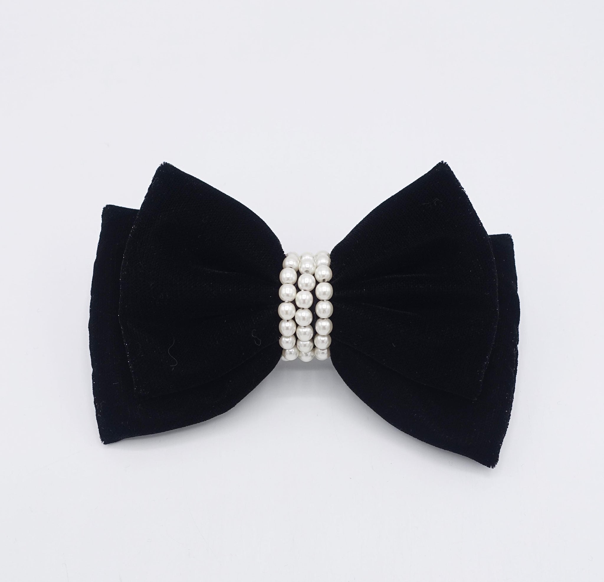 Velvet Bow Hair barrette, glittering hair bow,medium velvet hair bow