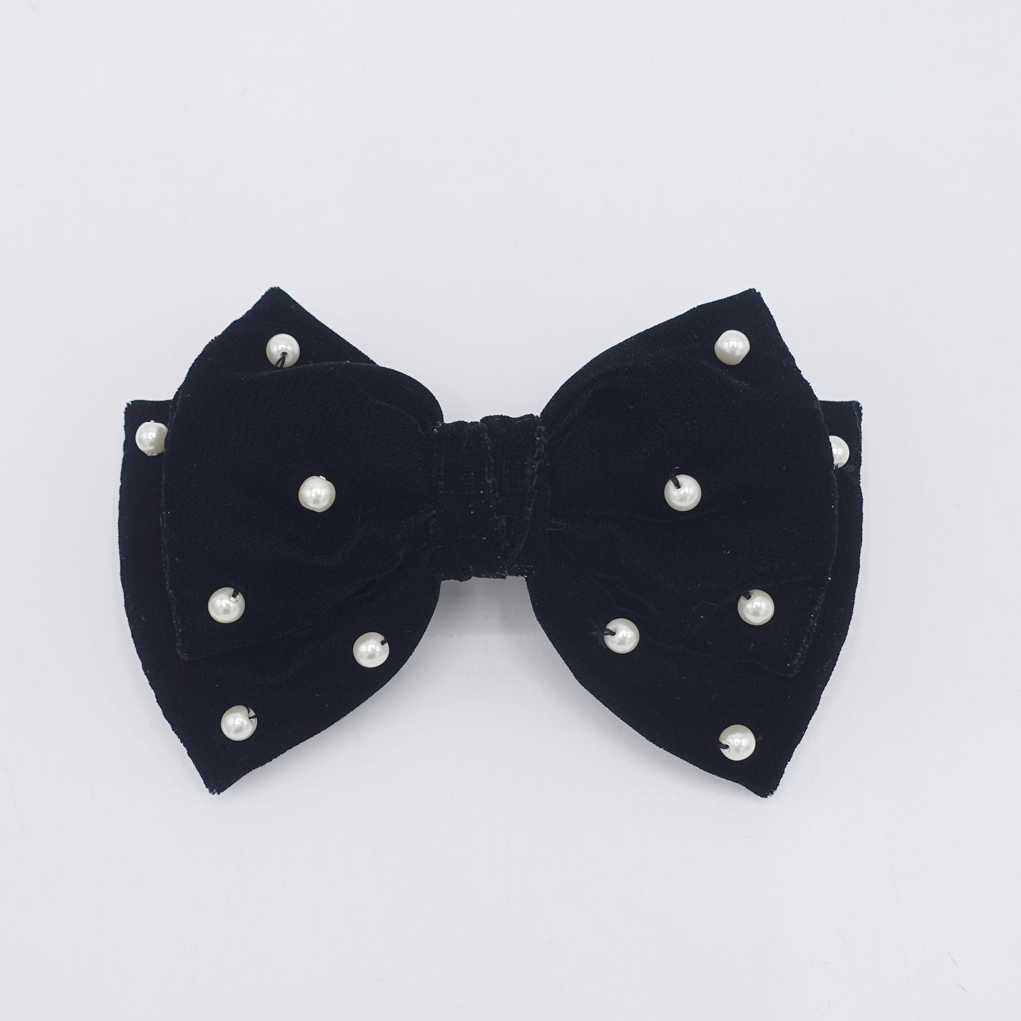 Velvet Bow Hair barrette, glittering hair bow,medium velvet hair bow