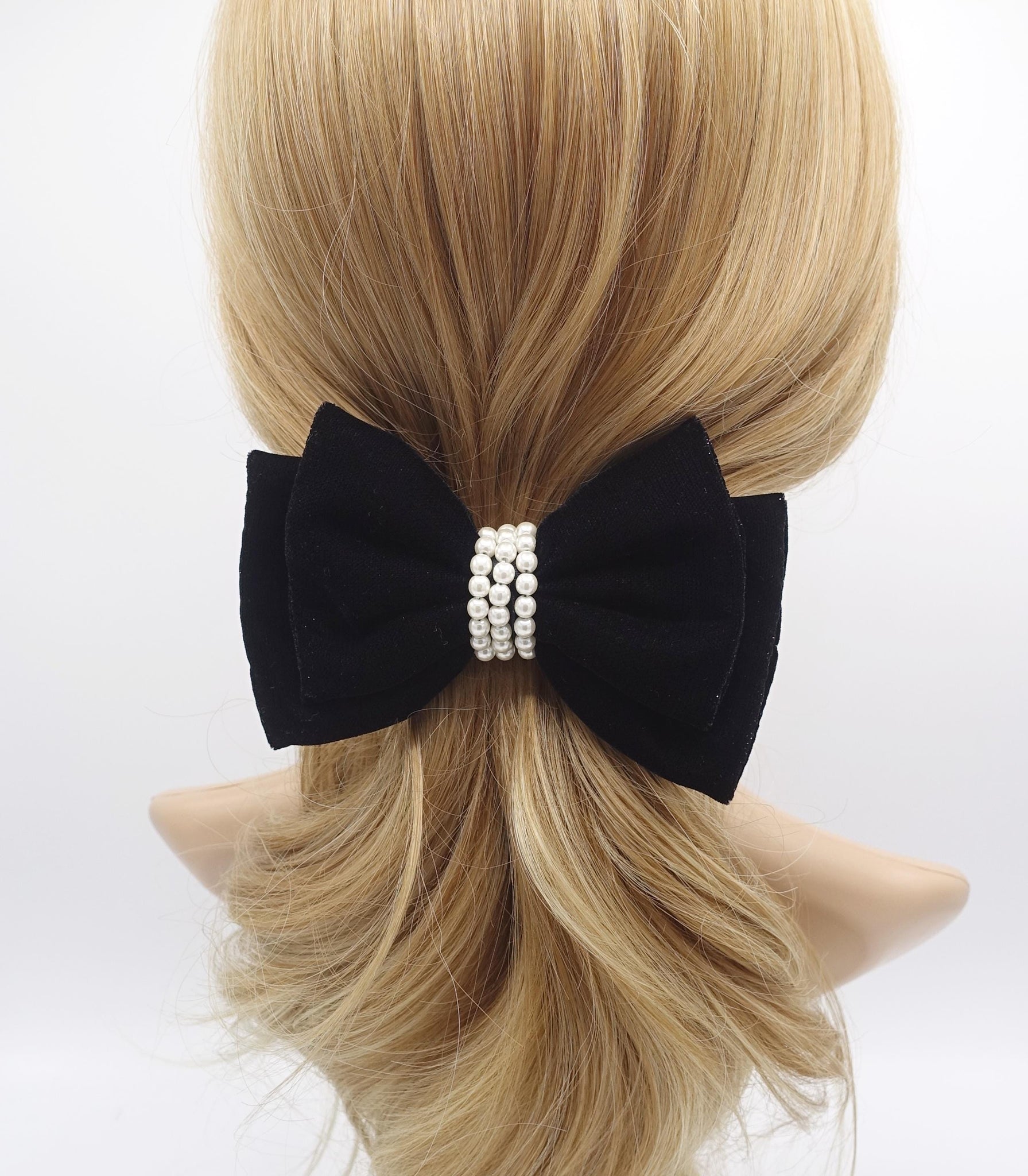 Velvet Bow Hair barrette, glittering hair bow,medium velvet hair bow