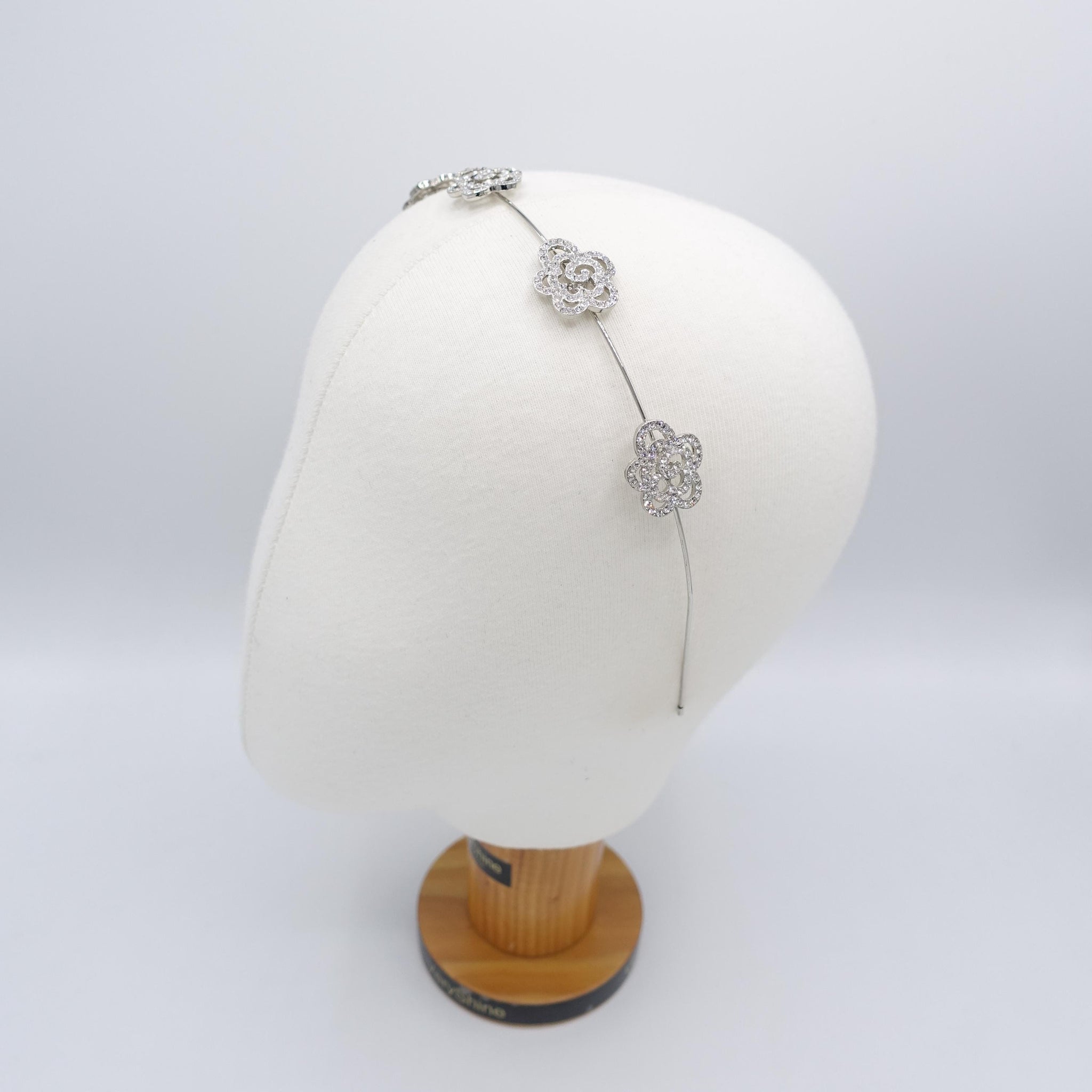 rhinestone headband, camelia headband, bling headband for women