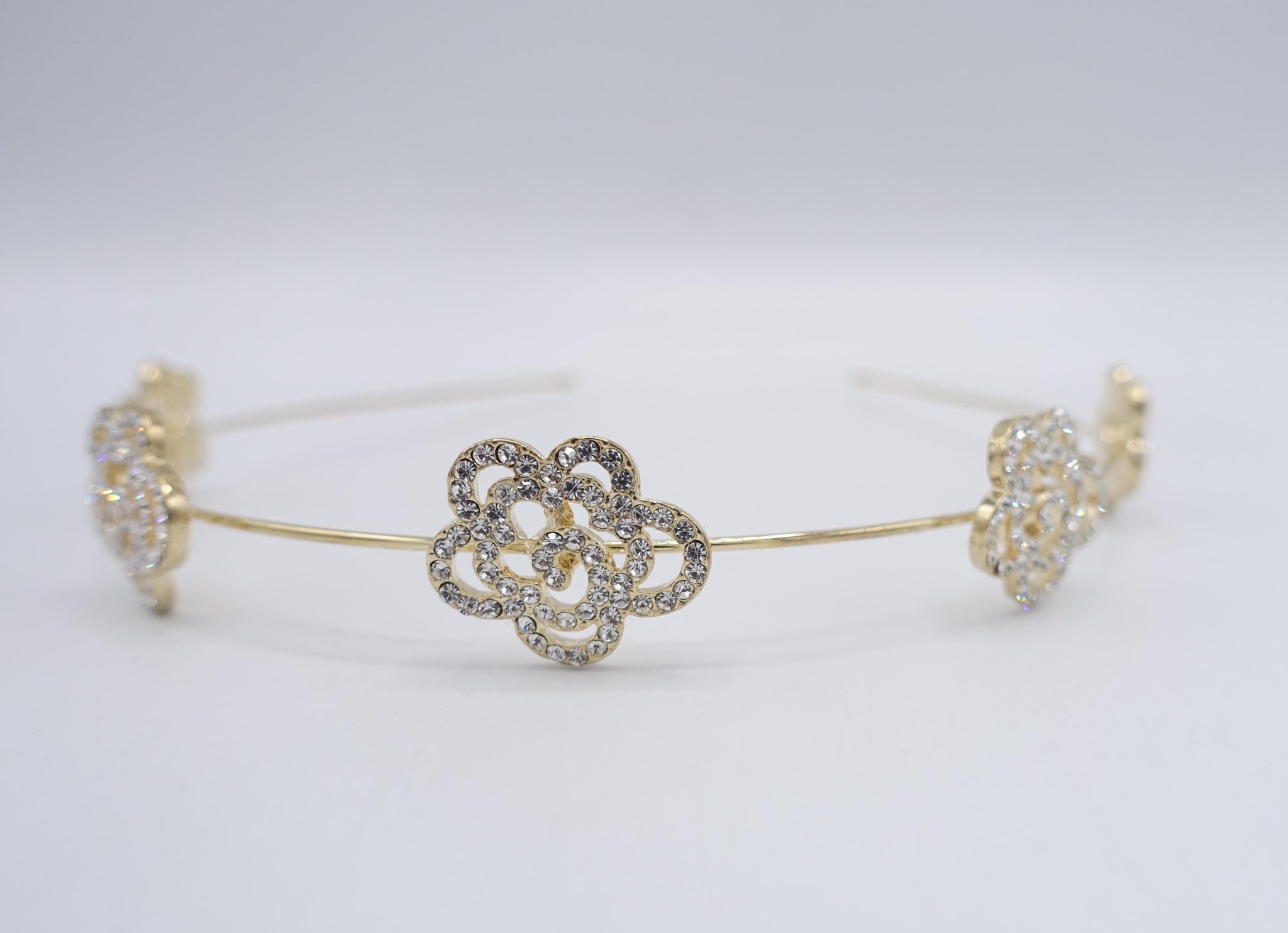 rhinestone headband, camelia headband, bling headband for women