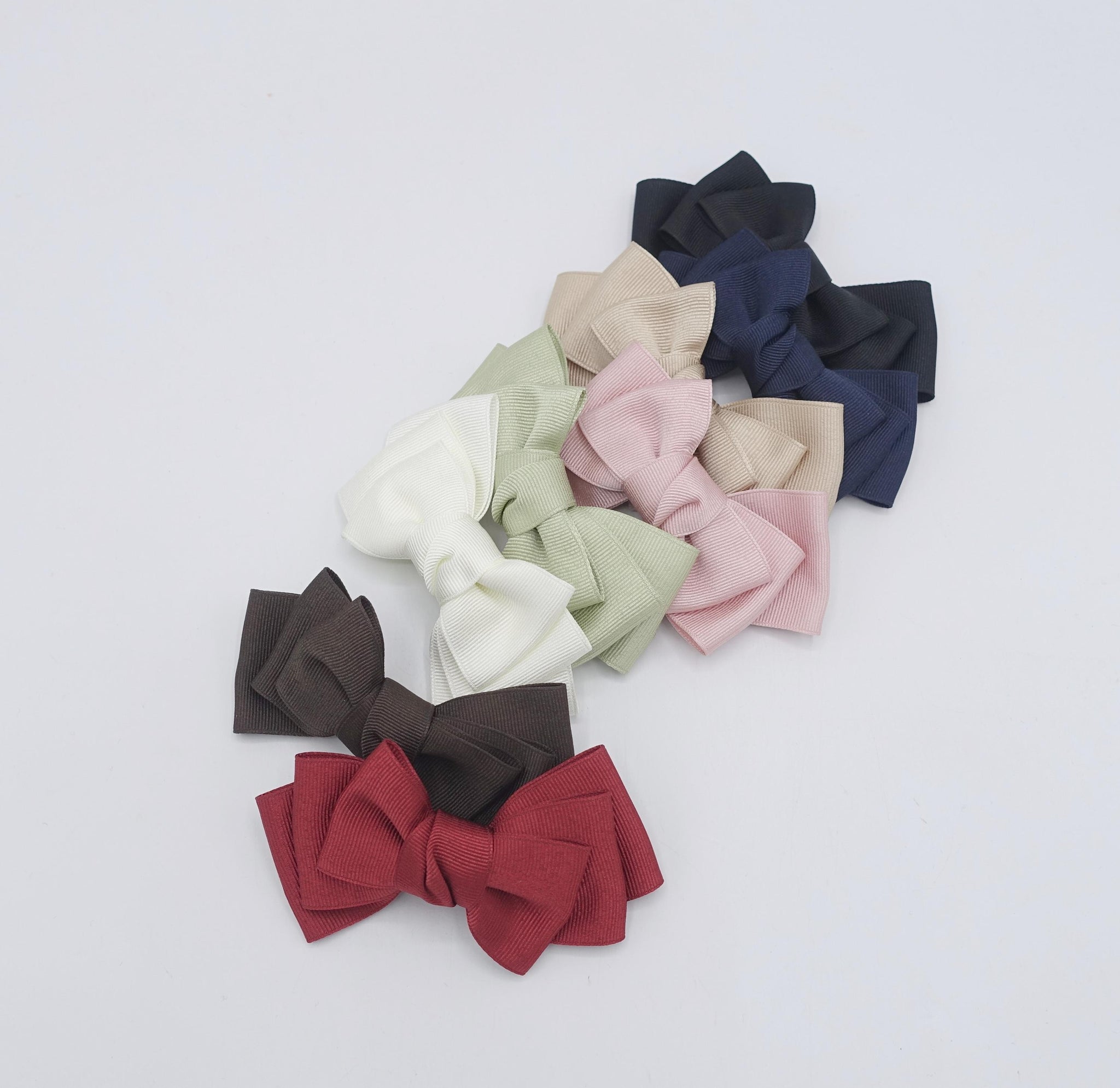 grosgrain hair bow, basic hair bow barrette for women