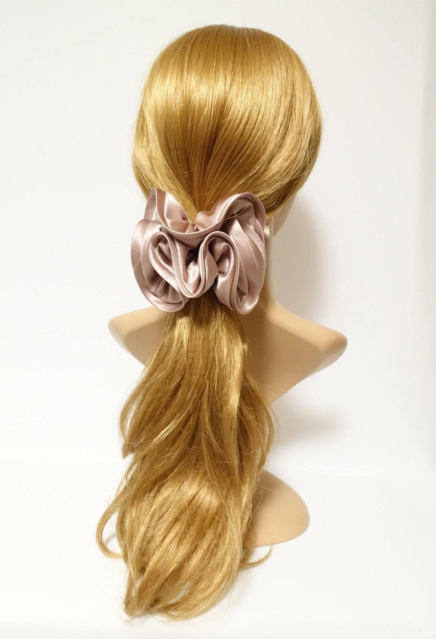 satin scrunchies, silk velvet edge scrunchies for women