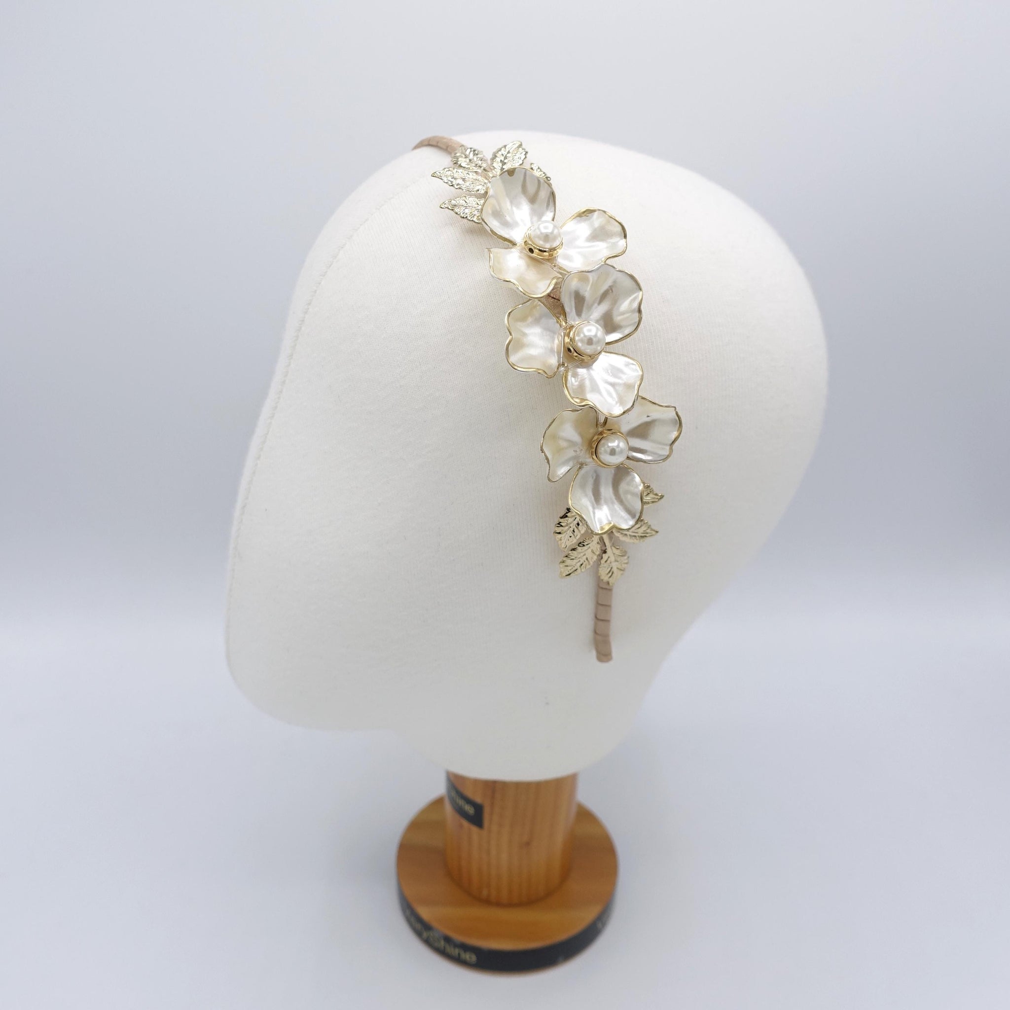 Pearl flower headband, colorful pearl headband, bridal headband