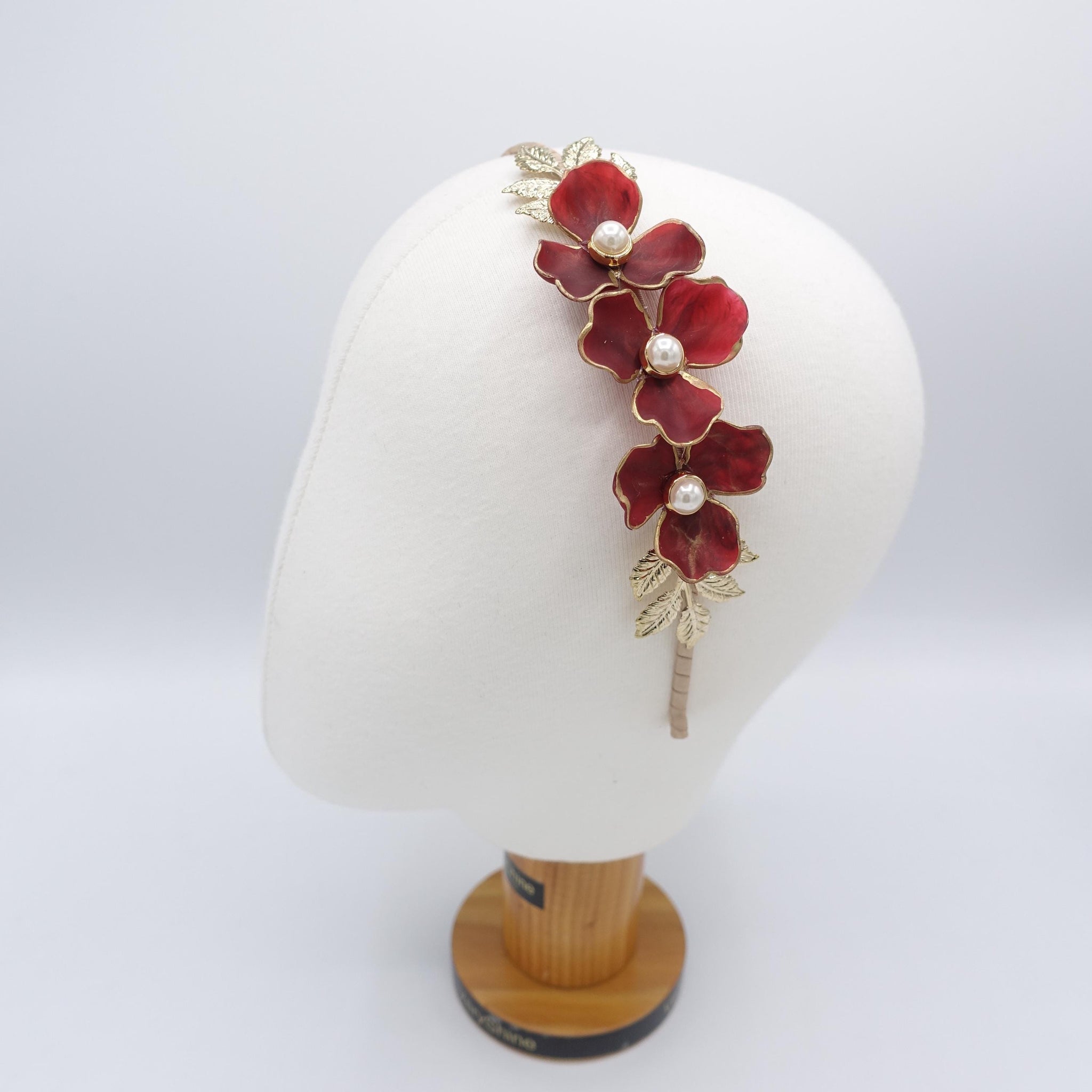 Pearl flower headband, colorful pearl headband, bridal headband