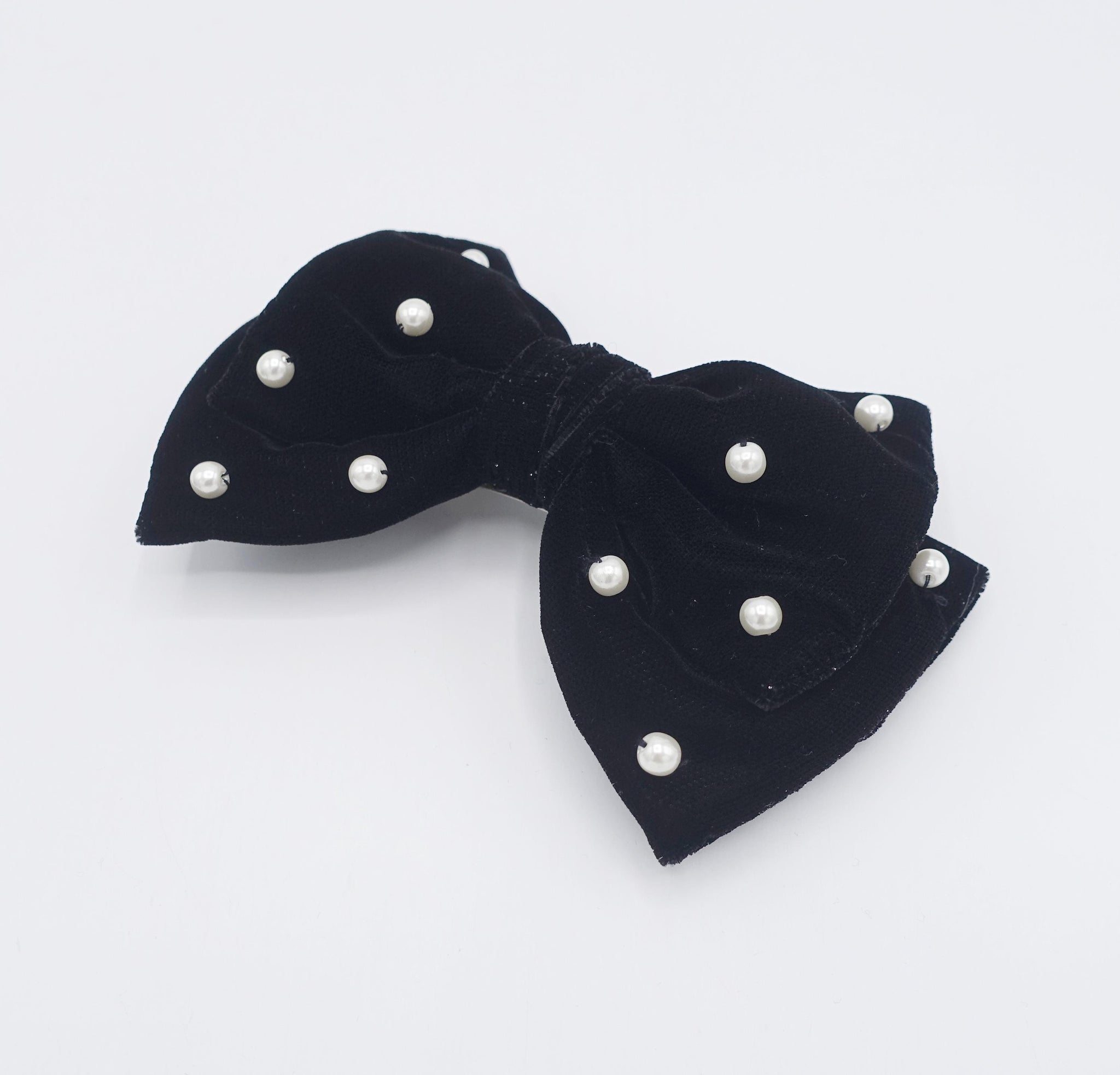 Velvet Bow Hair barrette, glittering hair bow,medium velvet hair bow