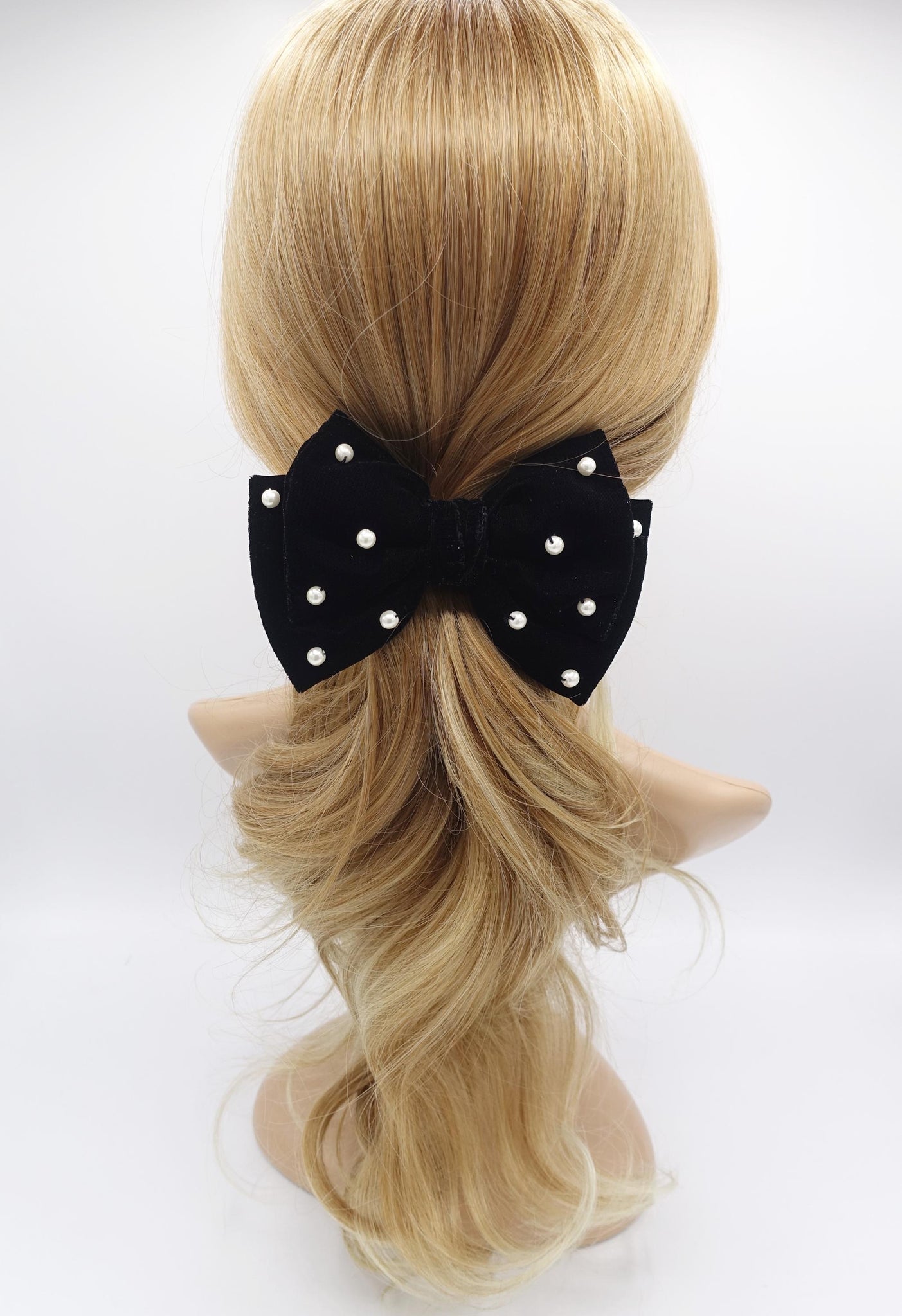 Velvet Bow Hair barrette, glittering hair bow,medium velvet hair bow