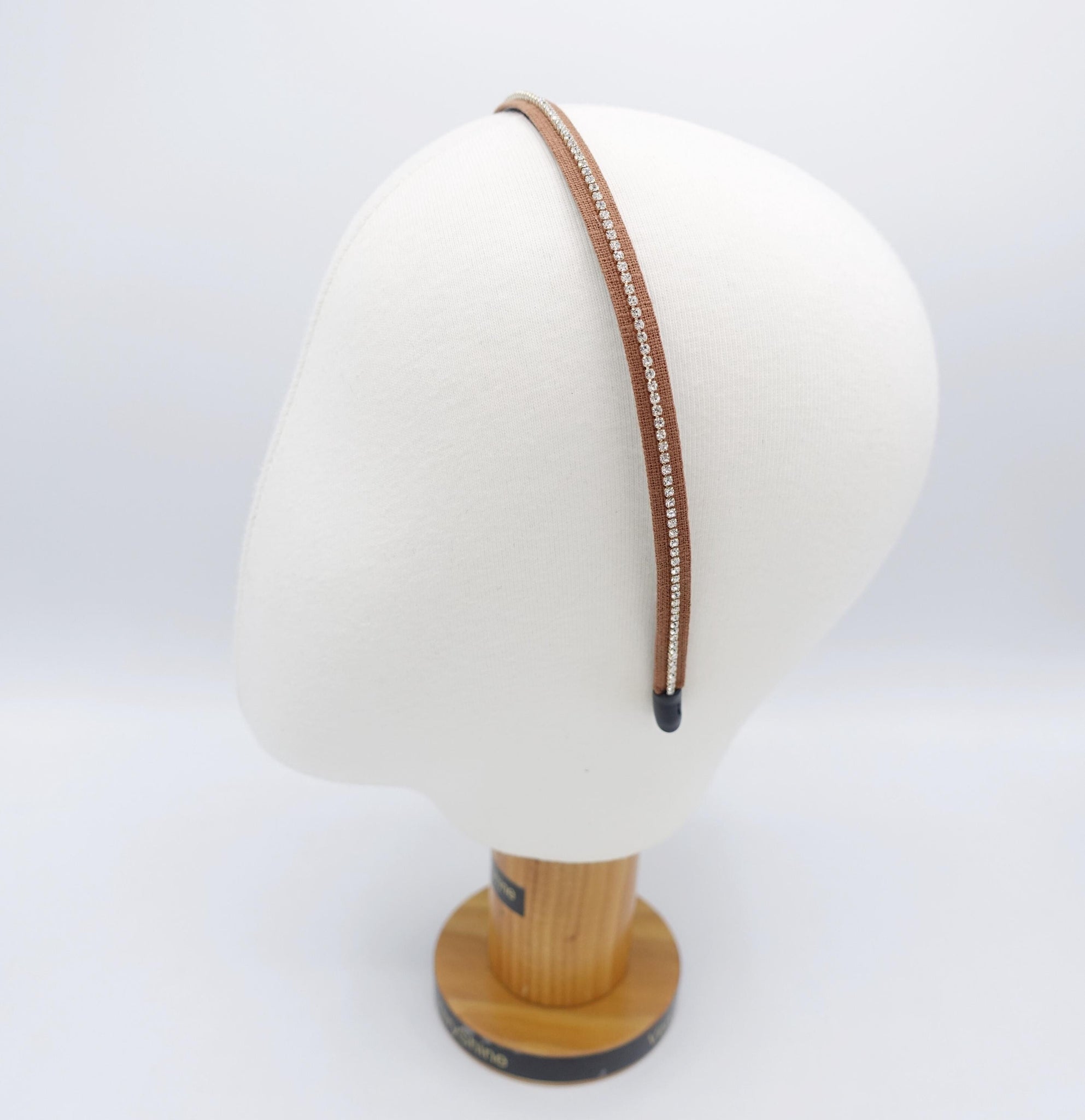 dazzling linen headband, narrow rhinestone headband shop for women