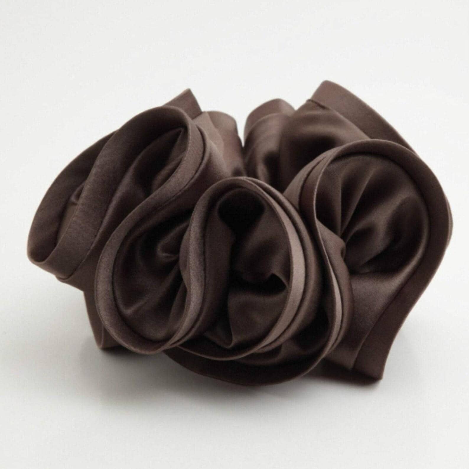 satin scrunchies, silk velvet edge scrunchies for women