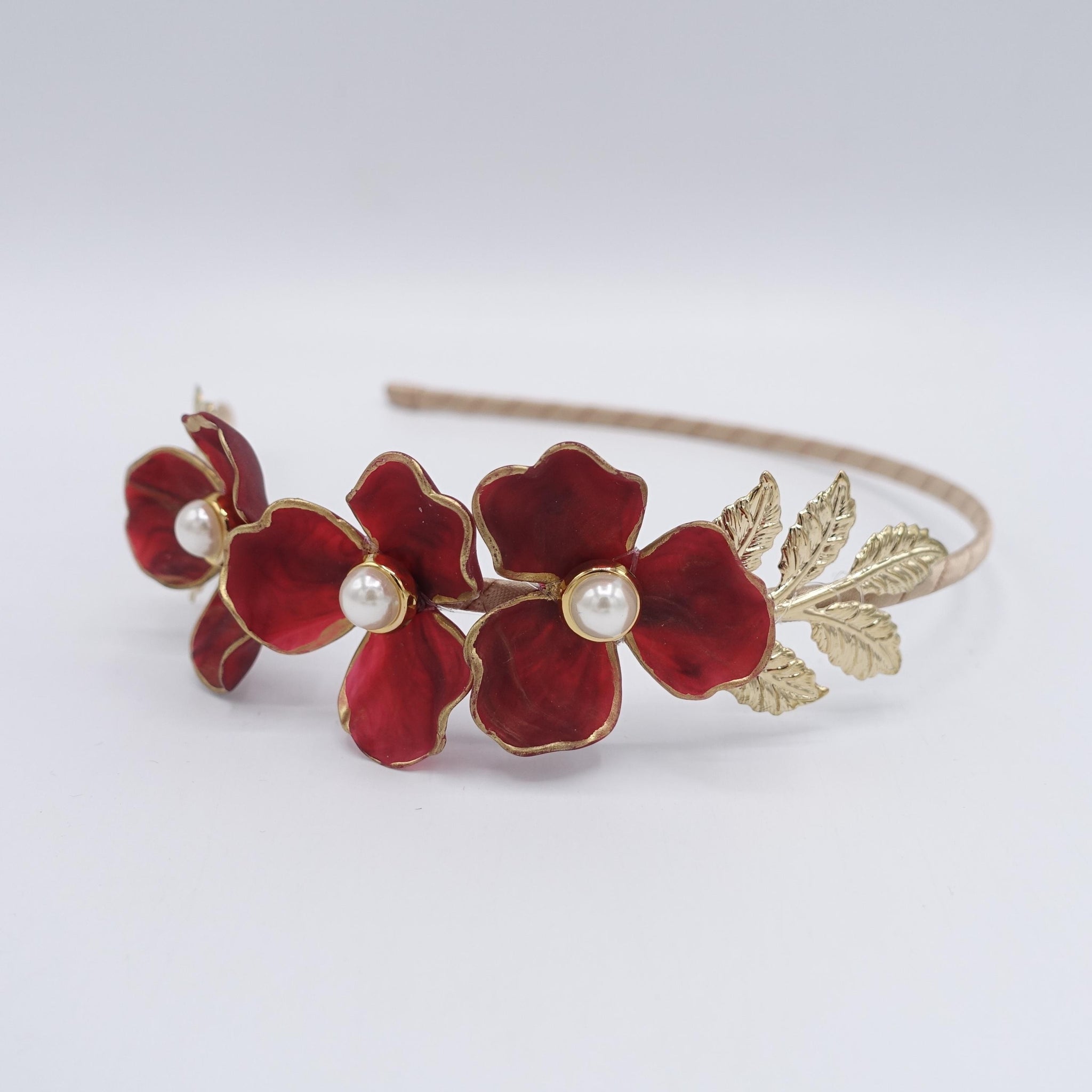 Pearl flower headband, colorful pearl headband, bridal headband