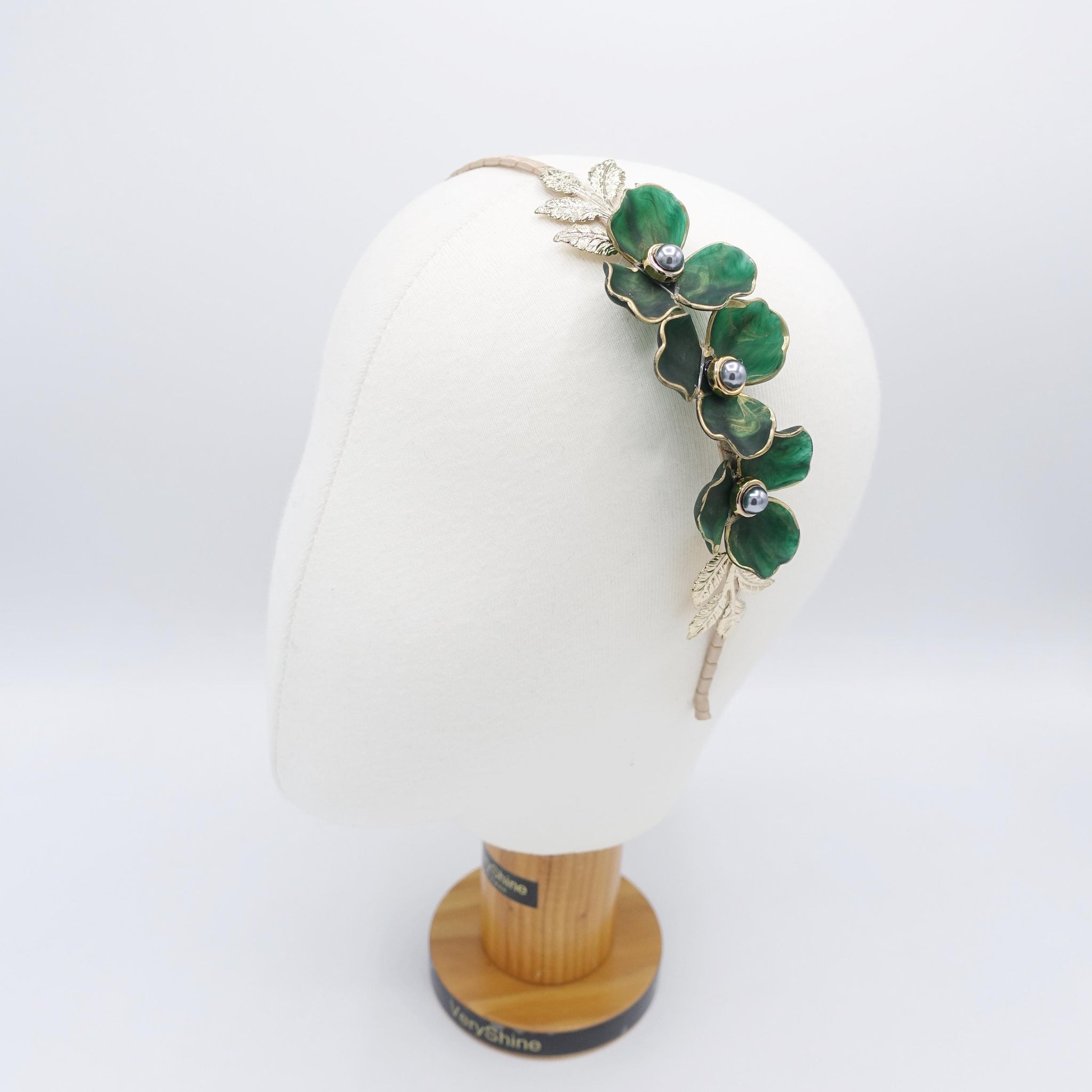 Pearl flower headband, colorful pearl headband, bridal headband