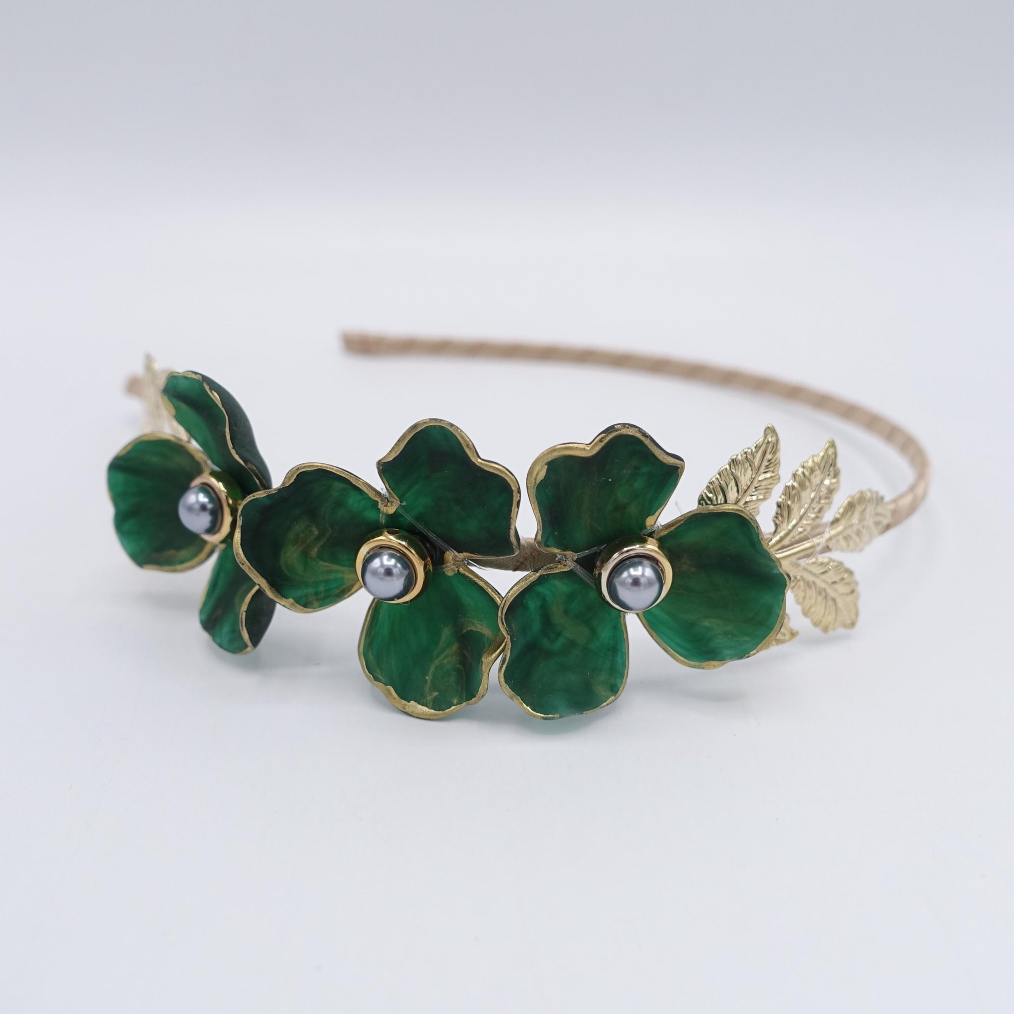 Pearl flower headband, colorful pearl headband, bridal headband