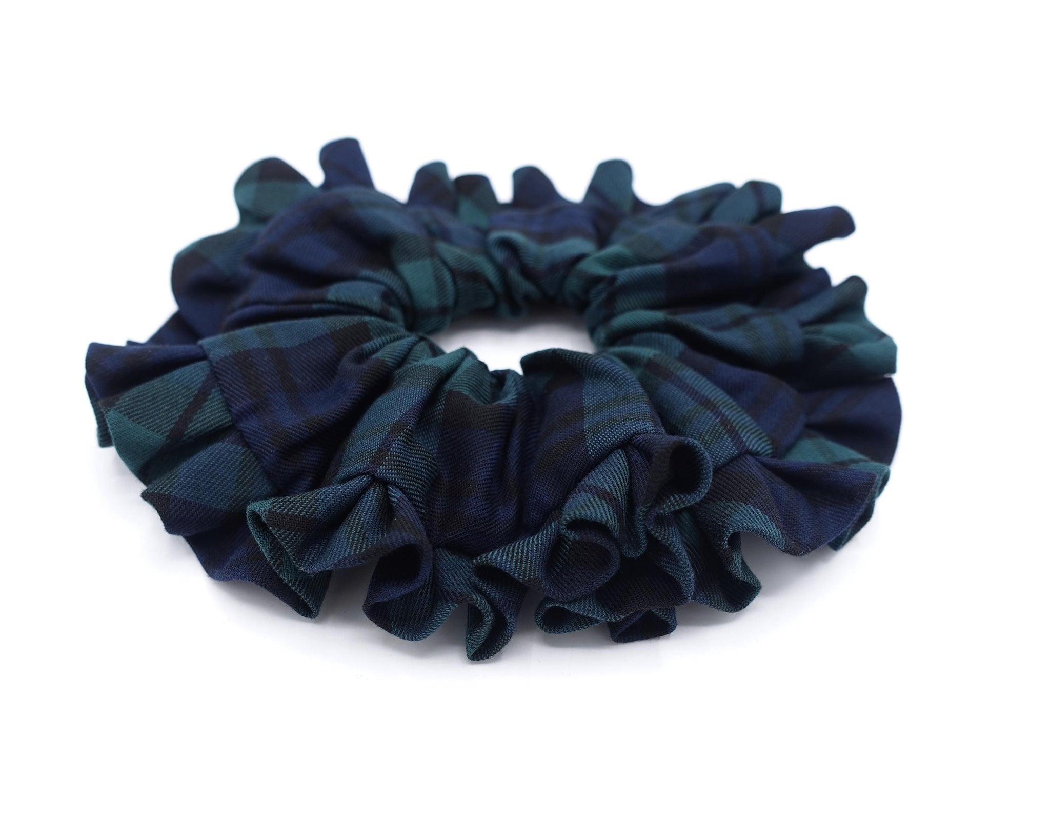 plaid check scrunchies, pleated scrunchies, cute hair ties for women