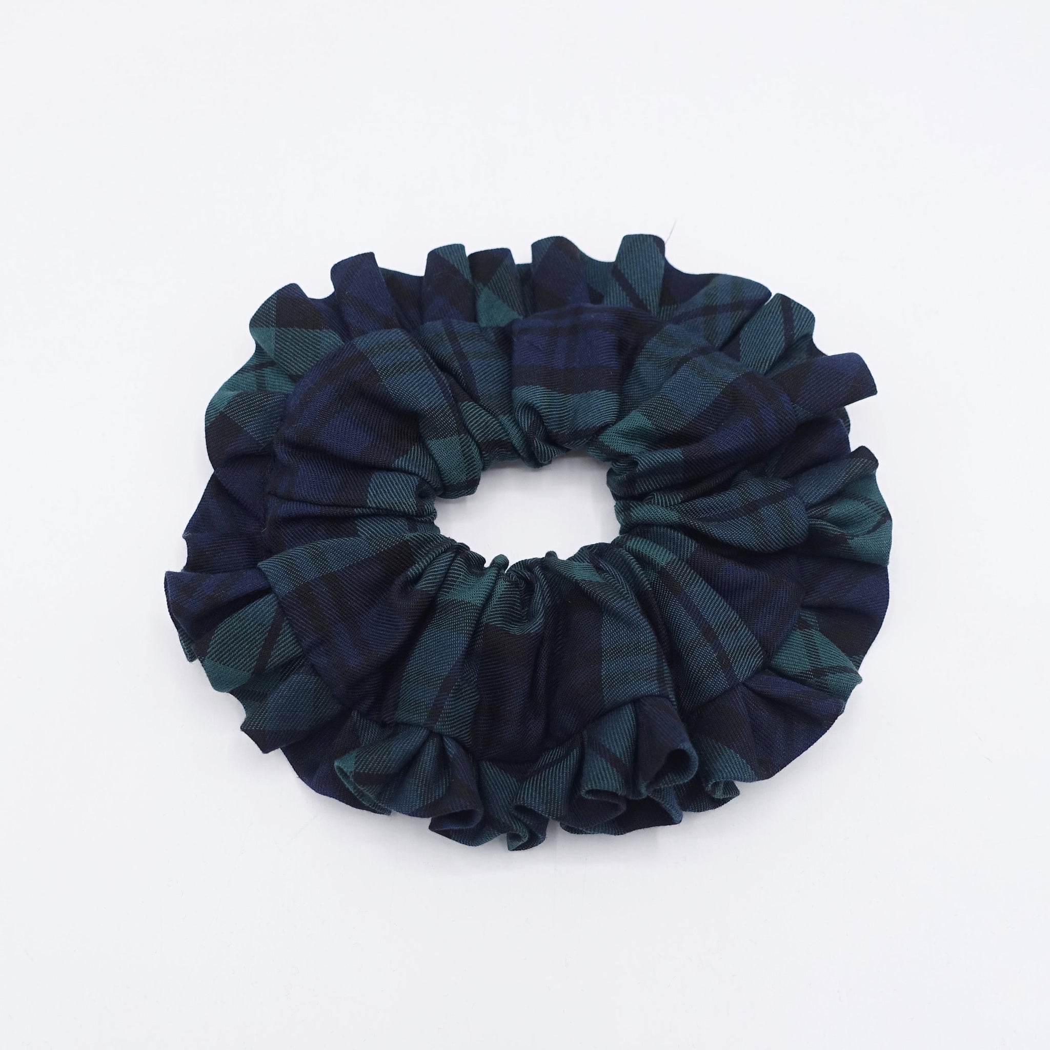 plaid check scrunchies, pleated scrunchies, cute hair ties for women