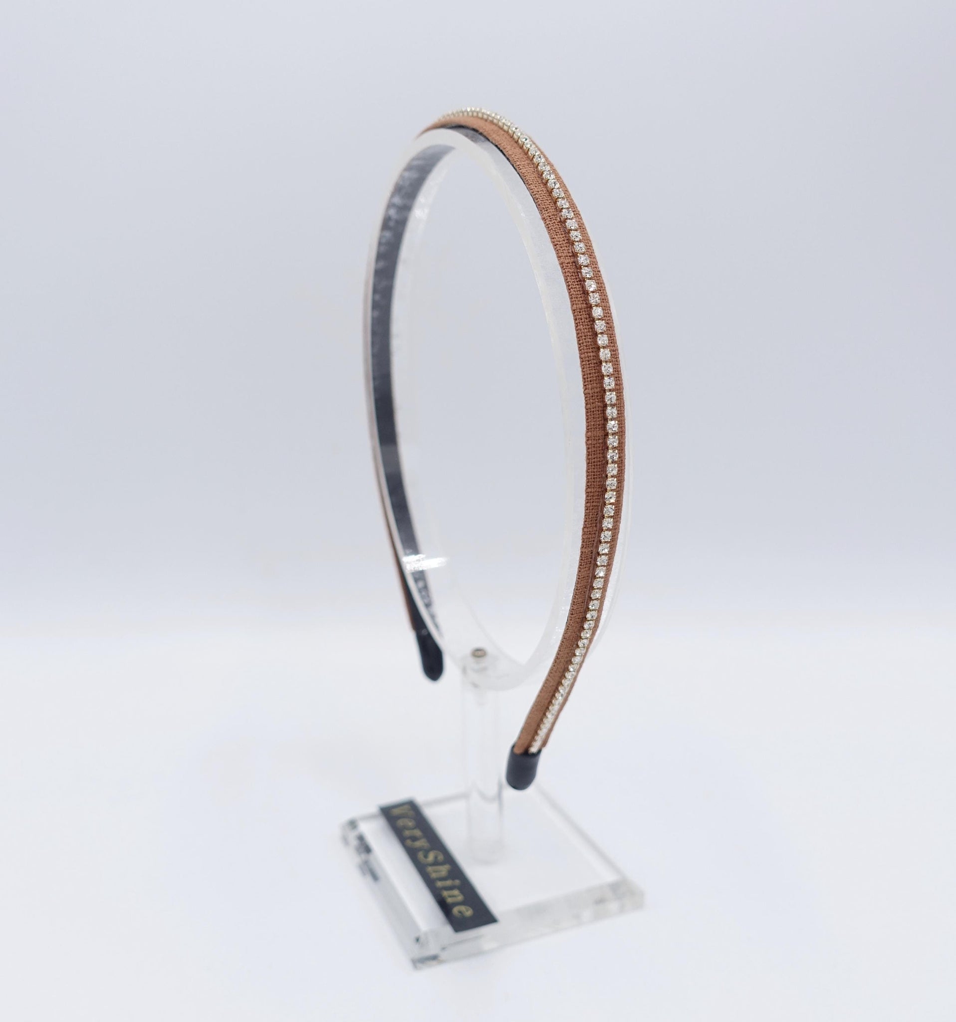 dazzling linen headband, narrow rhinestone headband shop for women