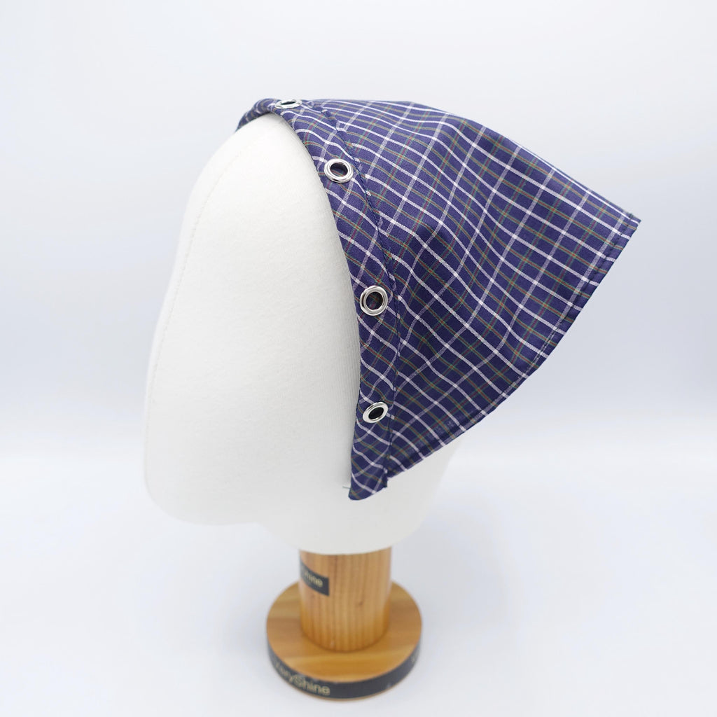 check bandana headband, Autumn headband, scarf headband for women