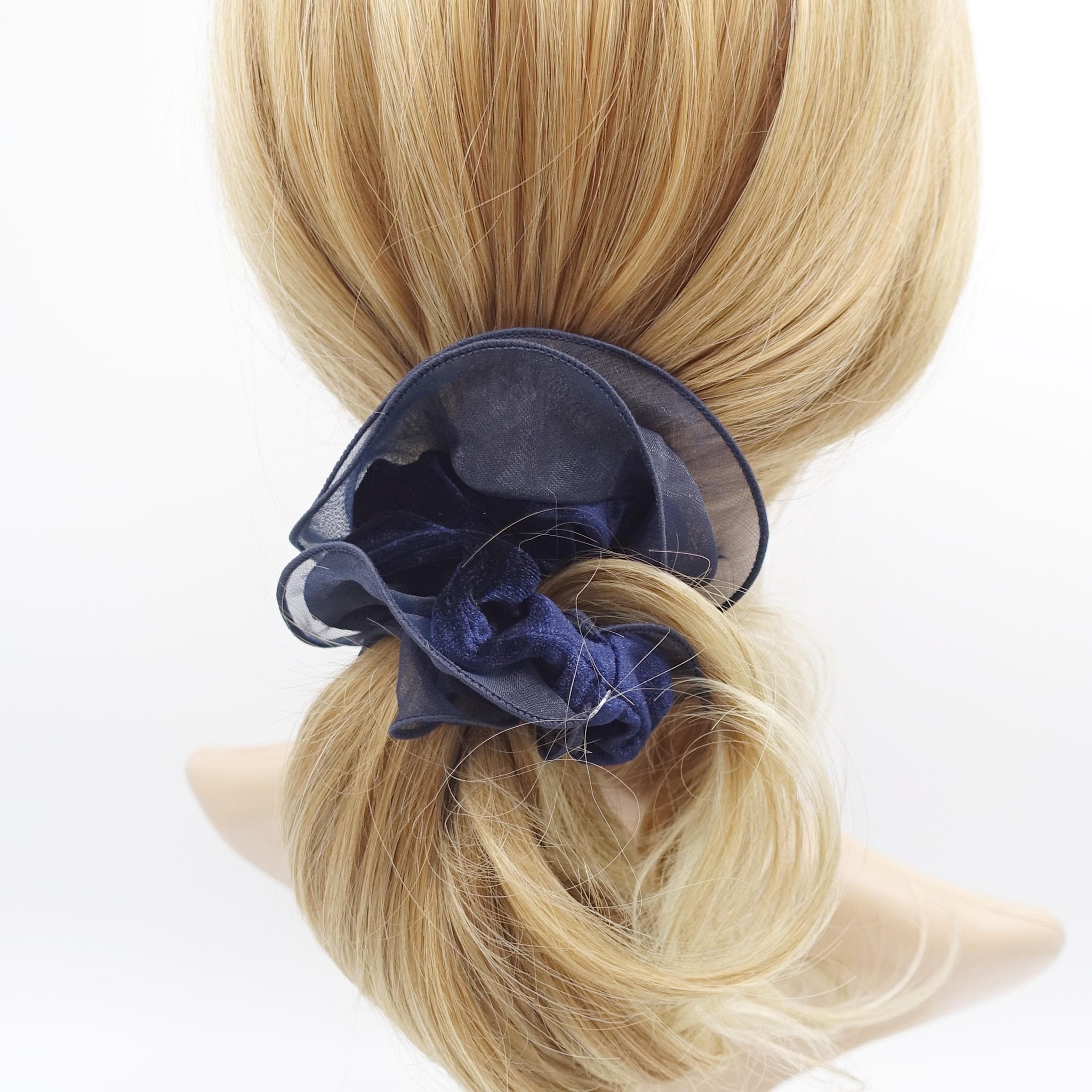 velvet scrunchies, organza edge scrunchies, hair tie scrunchies for women