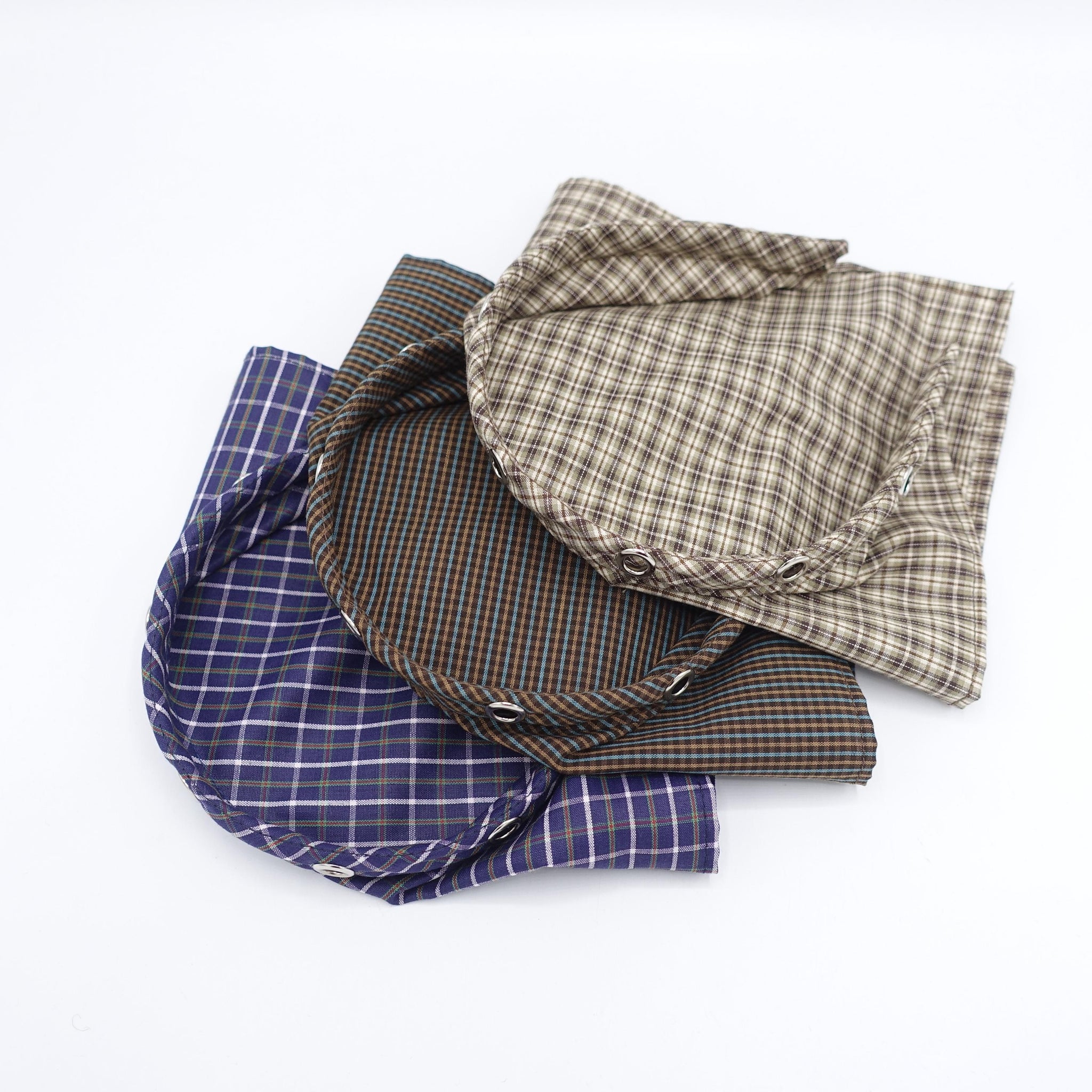 check bandana headband, Autumn headband, scarf headband for women