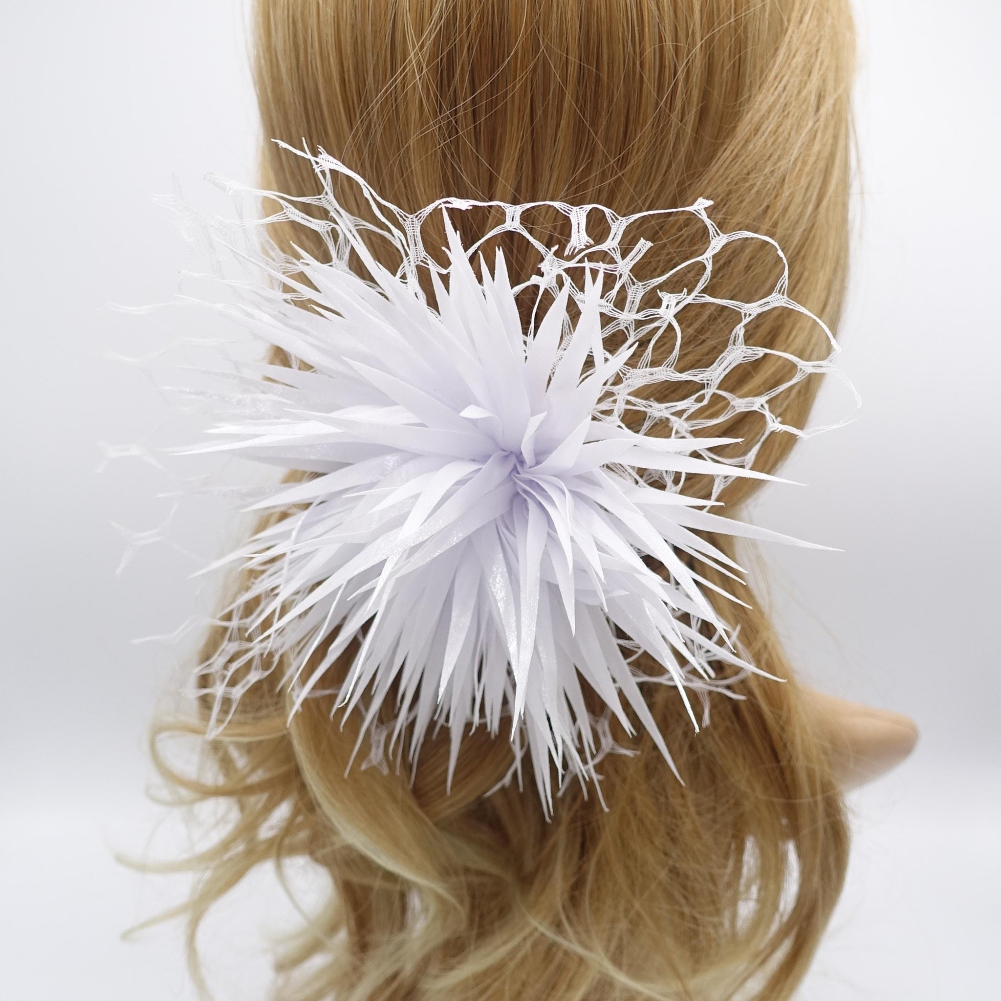 leaf flower hair fascinator