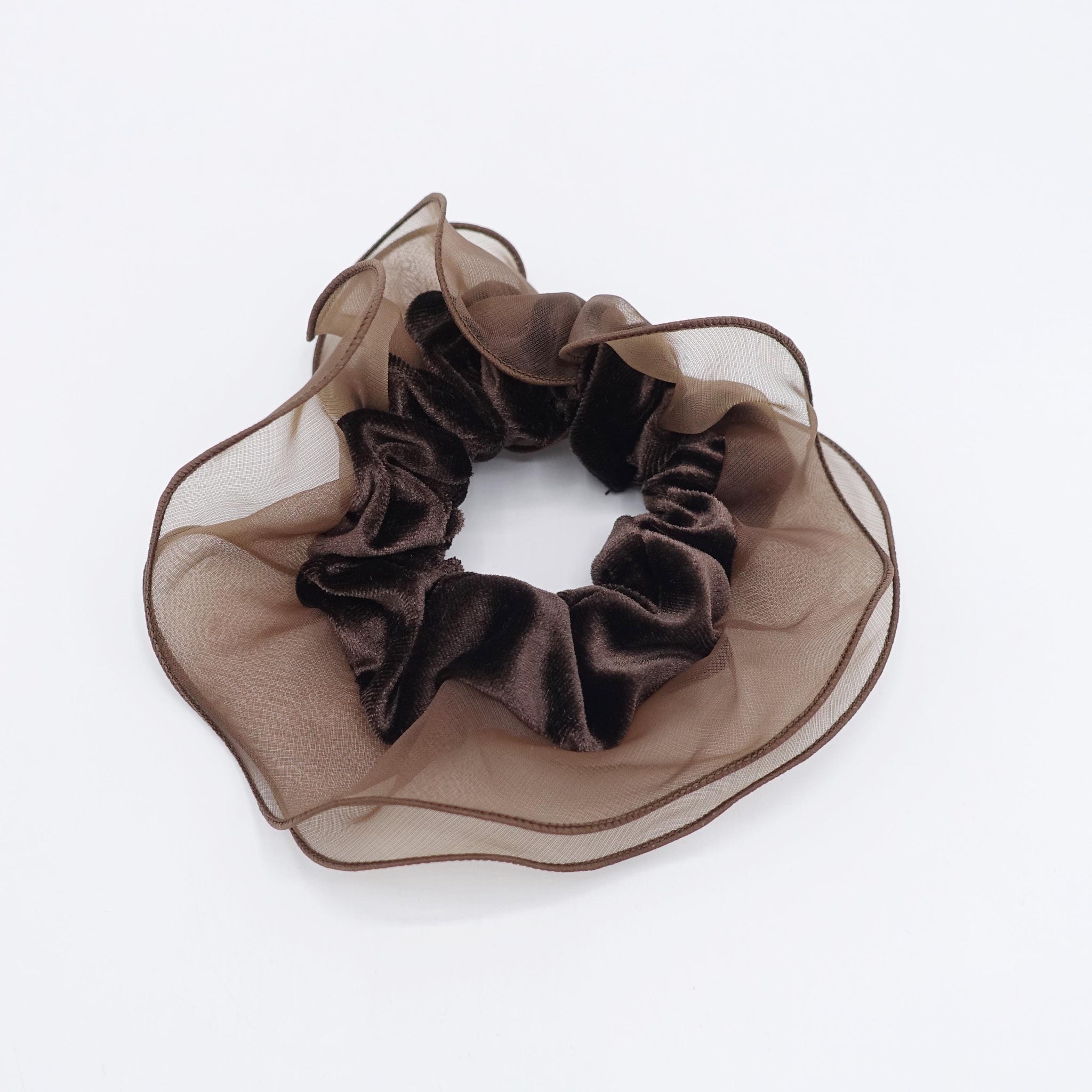 velvet scrunchies, organza edge scrunchies, hair tie scrunchies for women