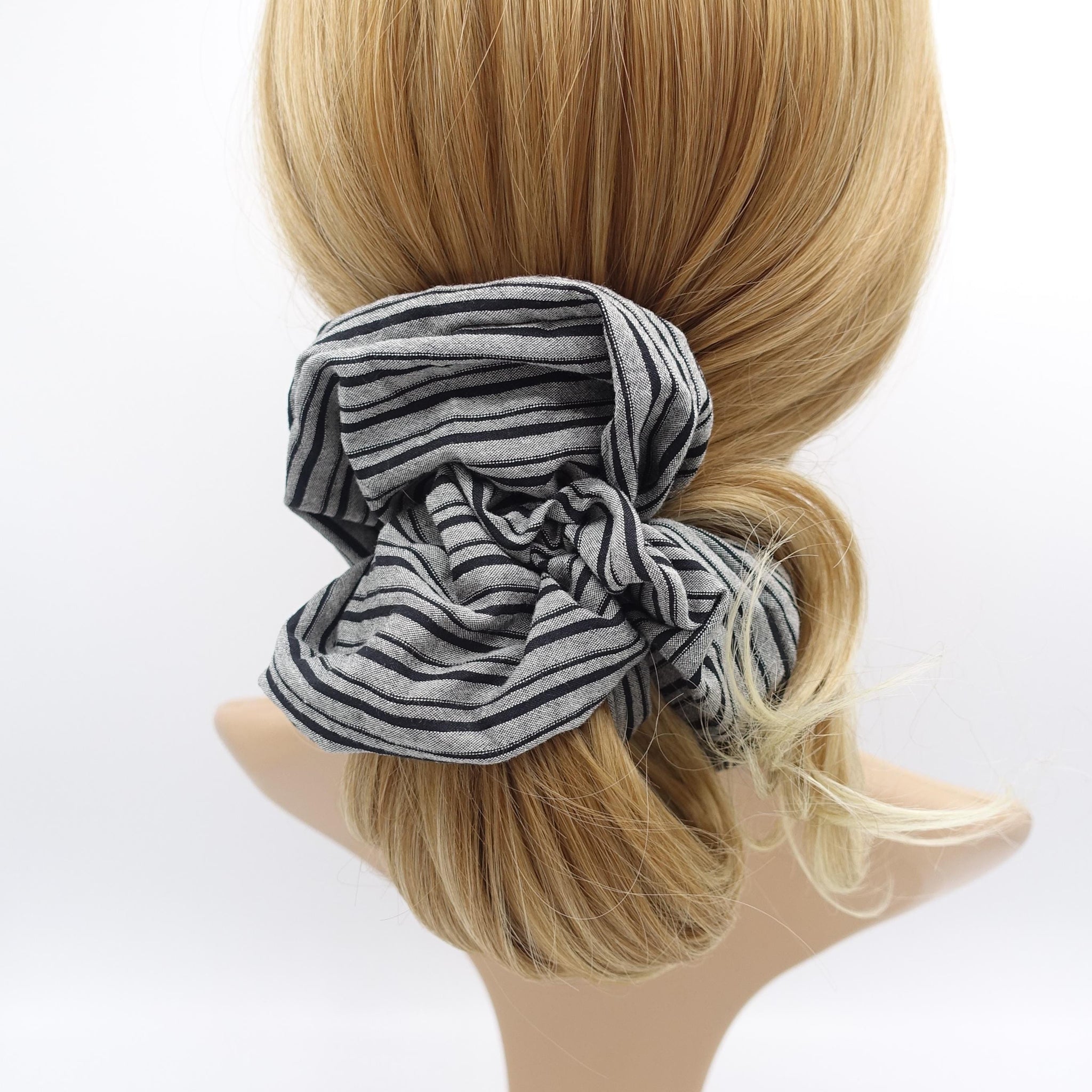 stripe scrunchies, oversized scrunchies for women