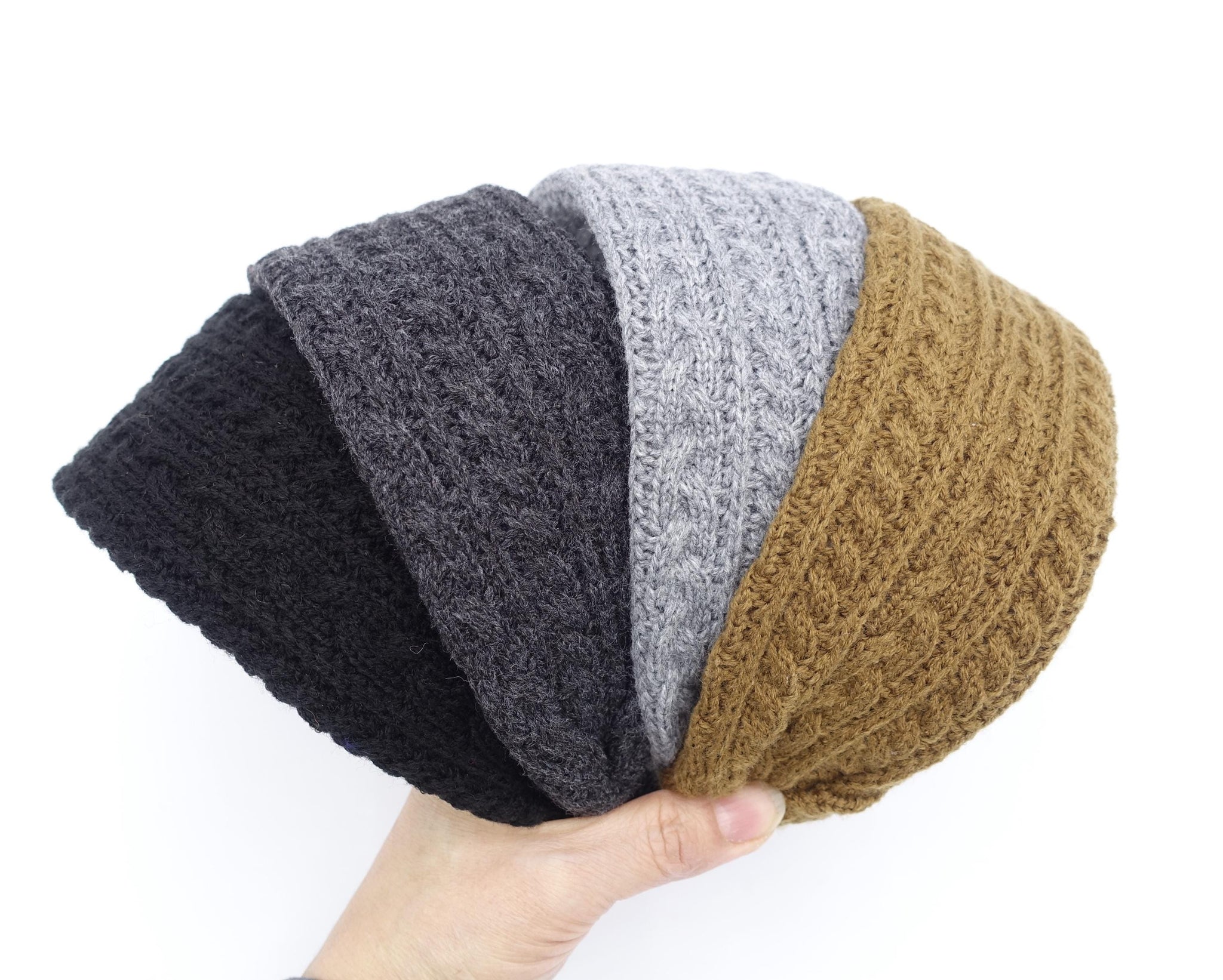 wool knit Headband: cable knit style Winter hair accessory