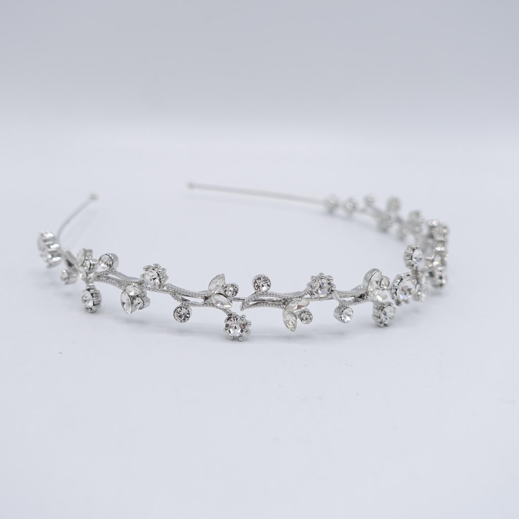 braidal headband: bloom flower branch pattern