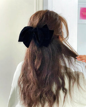 black velvet hair bows 