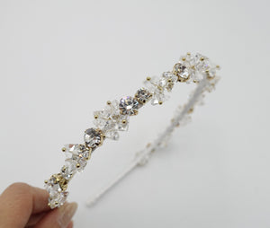 VeryShine Bridal acc. luxury crystal rhinestone headband polyhedron jewel beaded hairband for women