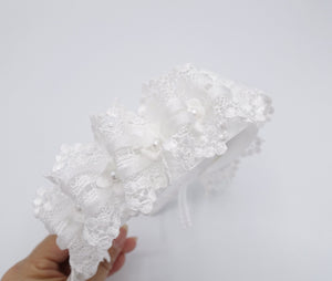 veryshine.com Baby & Kids floral pearl lace headband for kids and girls