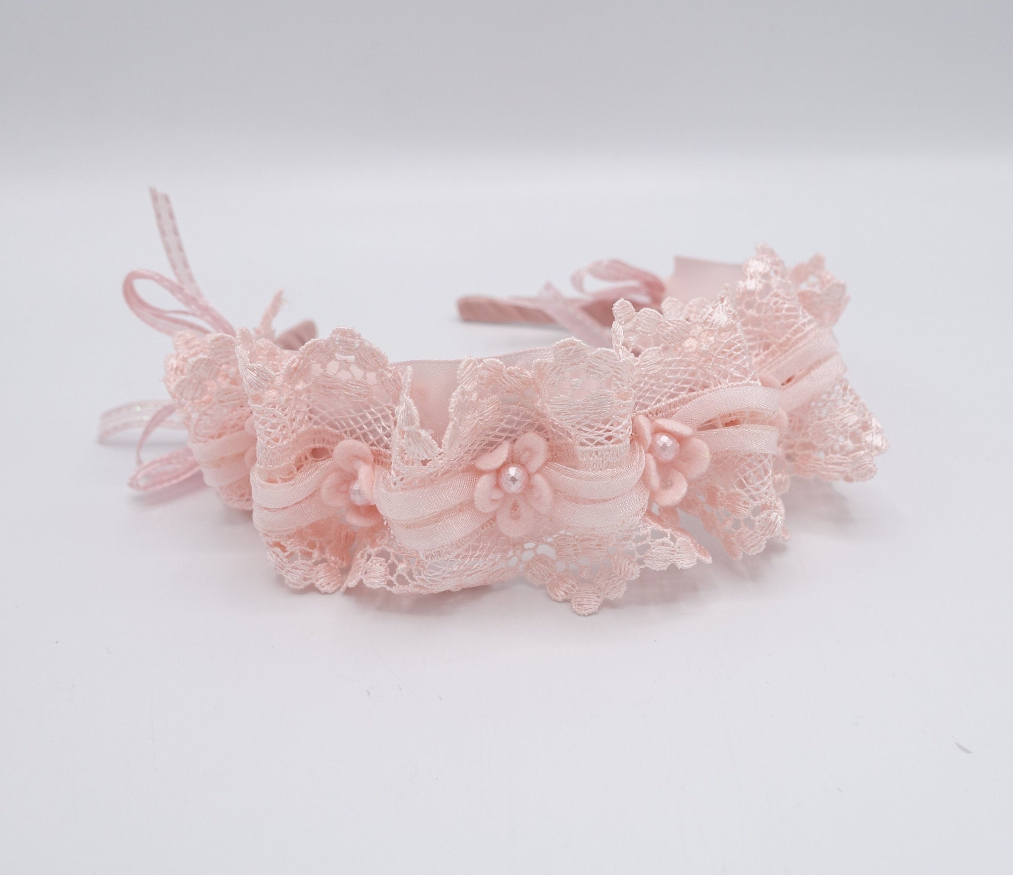 veryshine.com Baby & Kids floral pearl lace headband for kids and girls