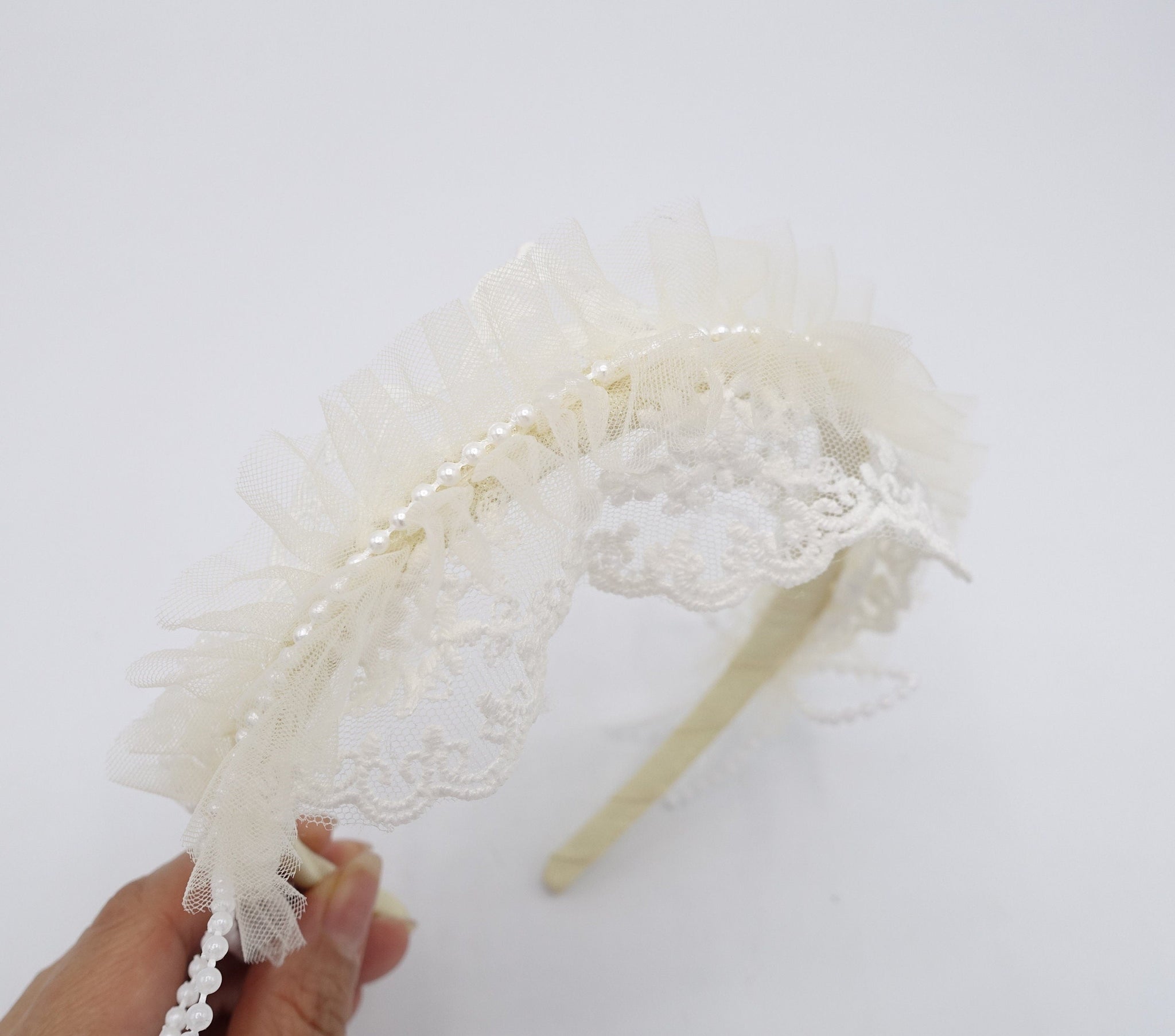 veryshine.com Baby & Kids tulle floral lace headband for a girl and kid