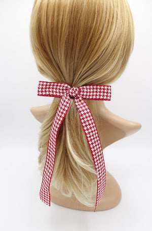veryshine.com Barrette (Bow) basic red houndstooth hair bows for women