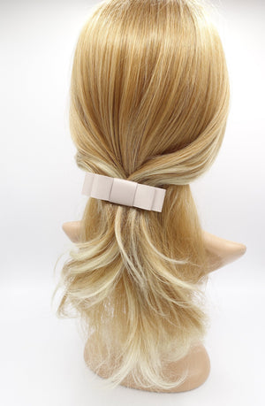 veryshine.com Barrette (Bow) Beige satin flat hair bow for women