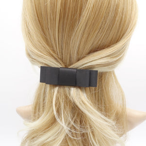 veryshine.com Barrette (Bow) Black satin flat hair bow for women