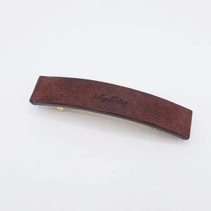 veryshine.com Barrette (Bow) Brown leather hair barrette, margot leather barrette, classy hair accessory for women
