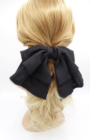 veryshine.com Barrette (Bow) flair hair bow, large hair bow, chiffon hair bow for women