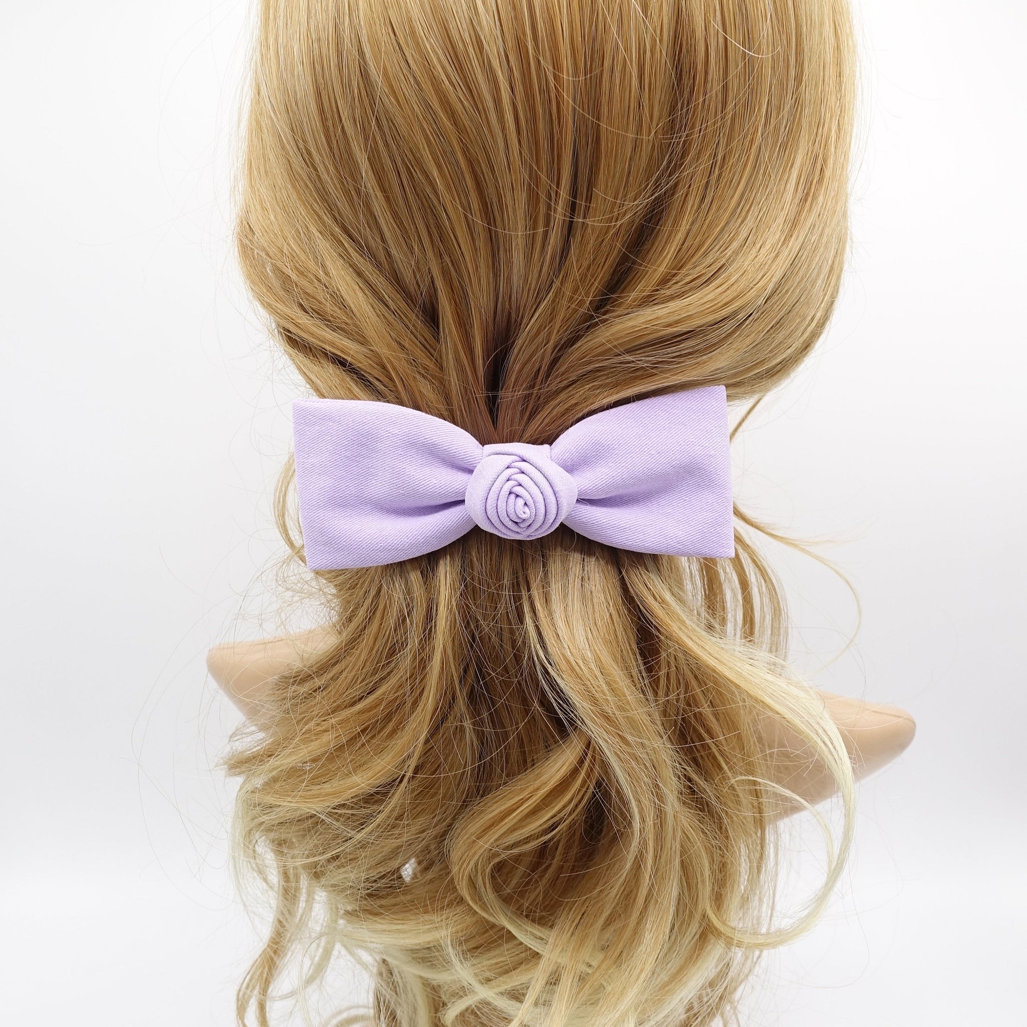 veryshine.com Barrette (Bow) flower end hair bow, pastel hair bow for women