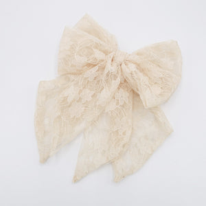 veryshine.com Barrette (Bow) giant lace hair bow, bridal hair bow, VeryShine hair bow for women