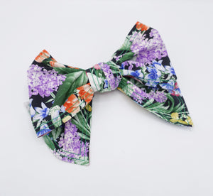 veryshine.com Barrette (Bow) glam floral hair bow, large floral hair bow, floral hair bows for women
