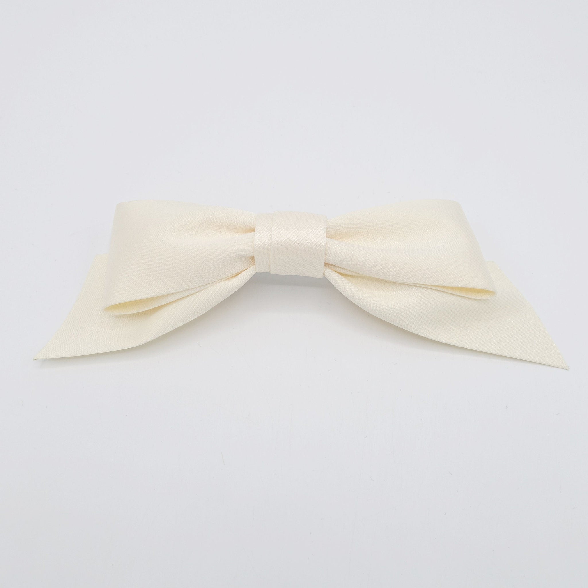 veryshine.com Barrette (Bow) glossy satin layered hair bow basic style for women