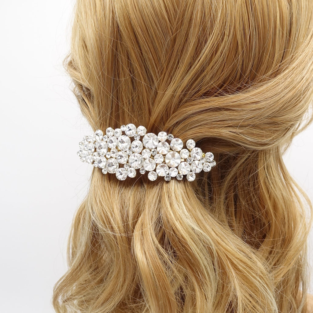 veryshine.com Barrette (Bow) Gold big rhinestone hair barrette,bling hair barrette for women