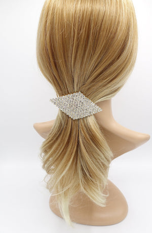 veryshine.com Barrette (Bow) Gold rhombus hair barrette, rhinestone hair barrette for women