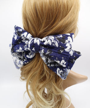 veryshine.com Barrette (Bow) jacquard hair bow, floral hair bow for women