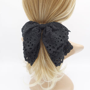 veryshine.com Barrette (Bow) lace hair bow, layered hair bow for women