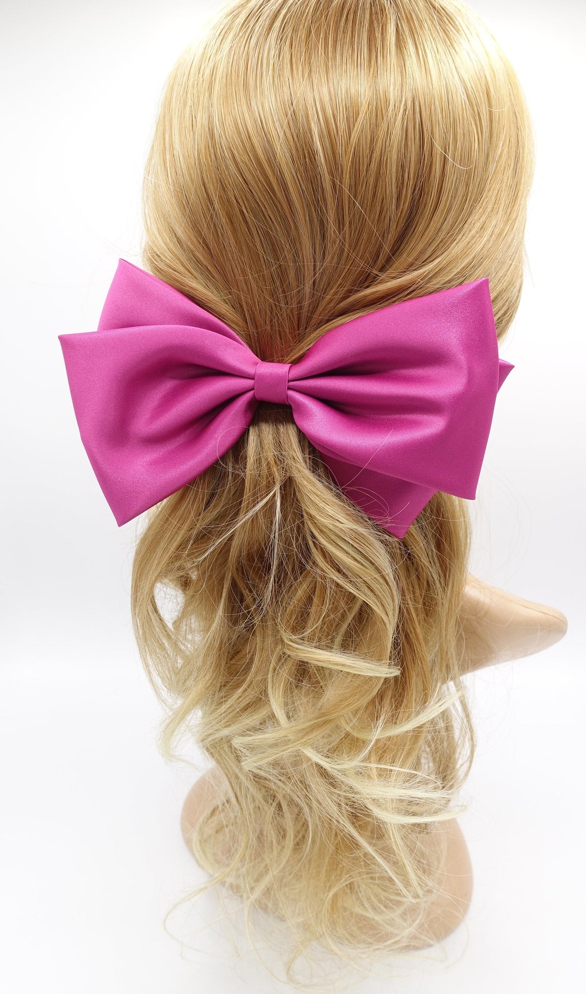 veryshine.com Barrette (Bow) large satin hair bow, basic style hair bow for women